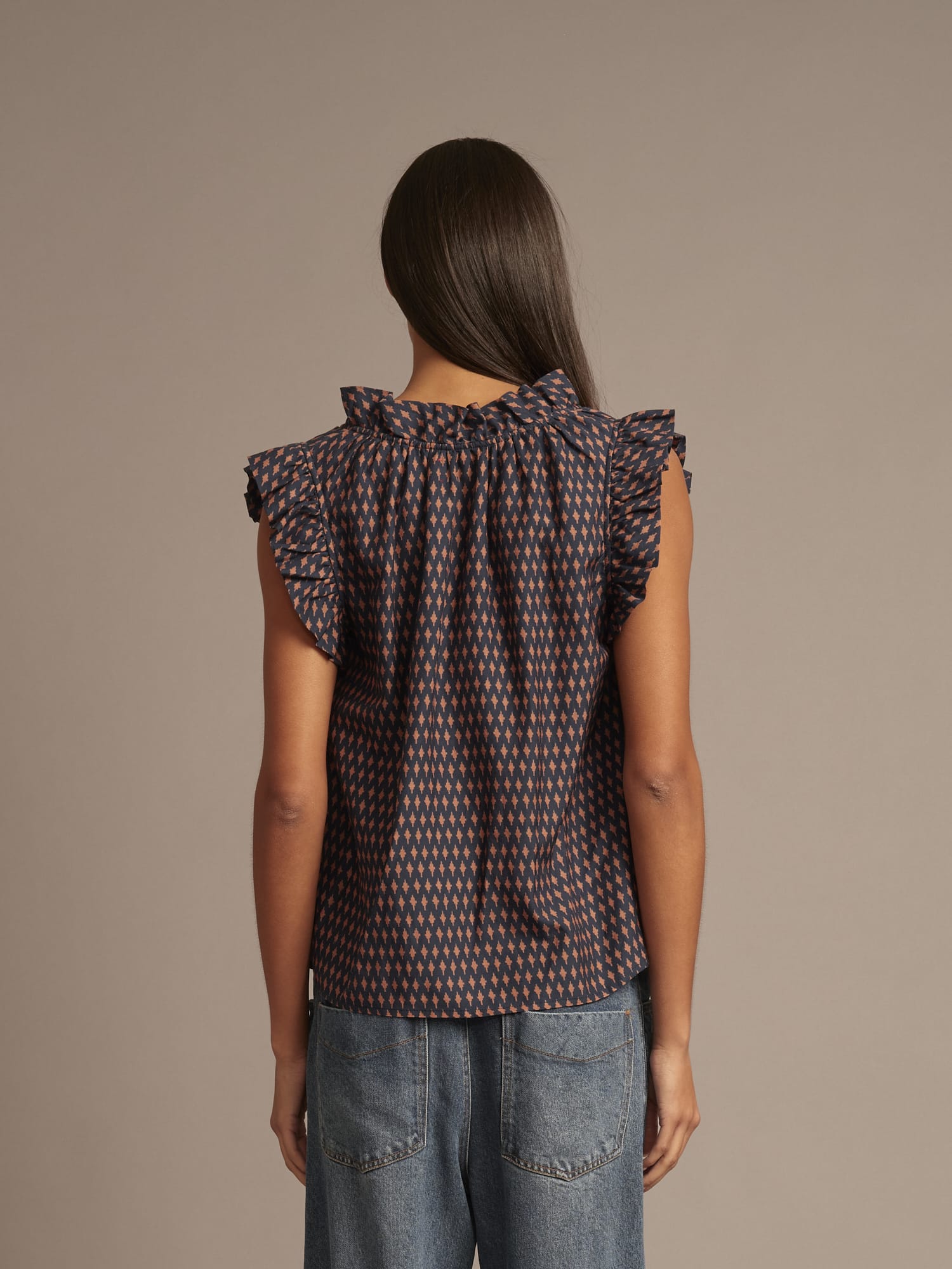 Navy Diamond Bex Top