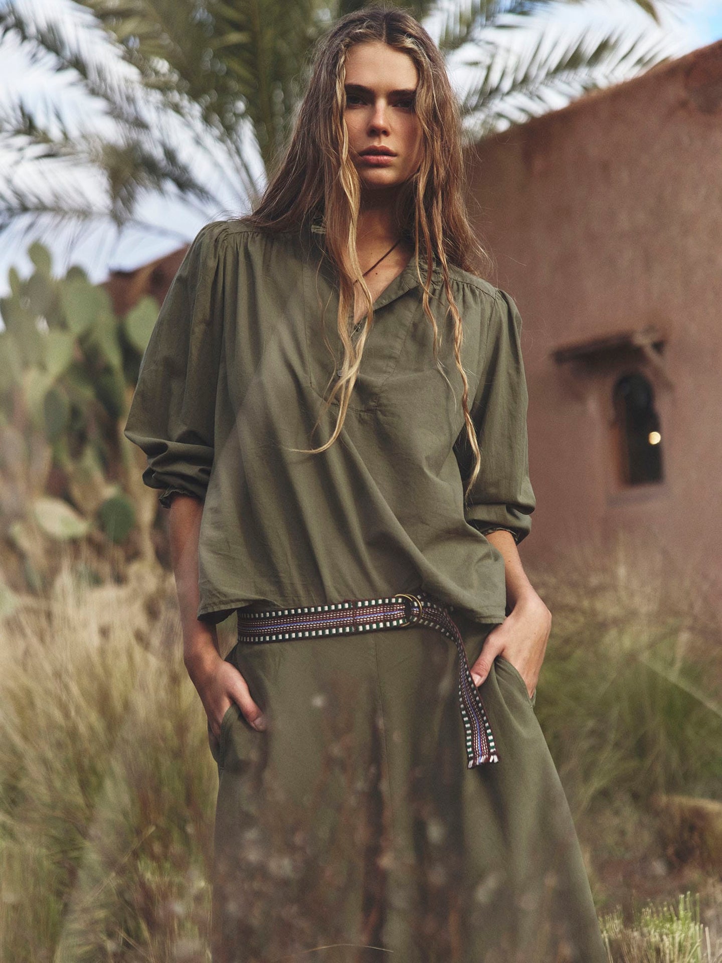 X2605 Top Olive Smoke Dorien Top Olive Smoke Dorien Top