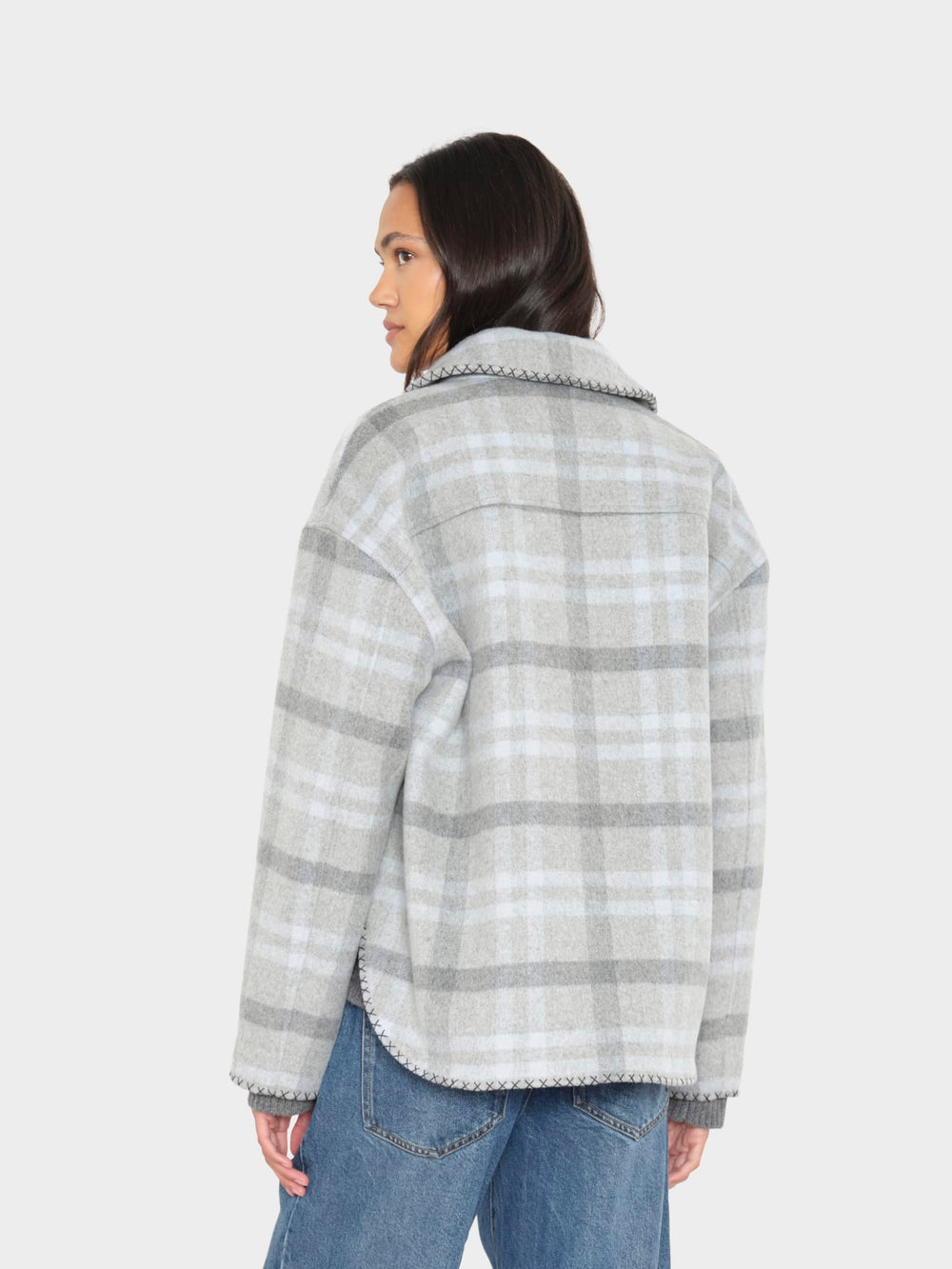 X2606 Jacket Frost Blue Plaid Dean Jacket Frost Blue Plaid Dean Jacket