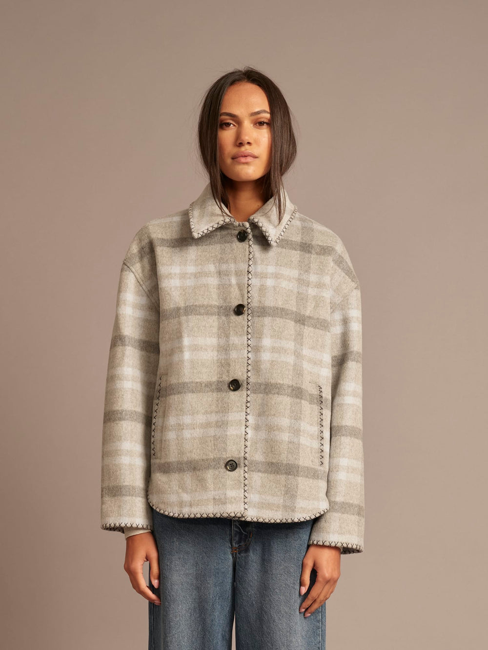 X2606 Jacket Frost Blue Plaid Dean Jacket Frost Blue Plaid Dean Jacket
