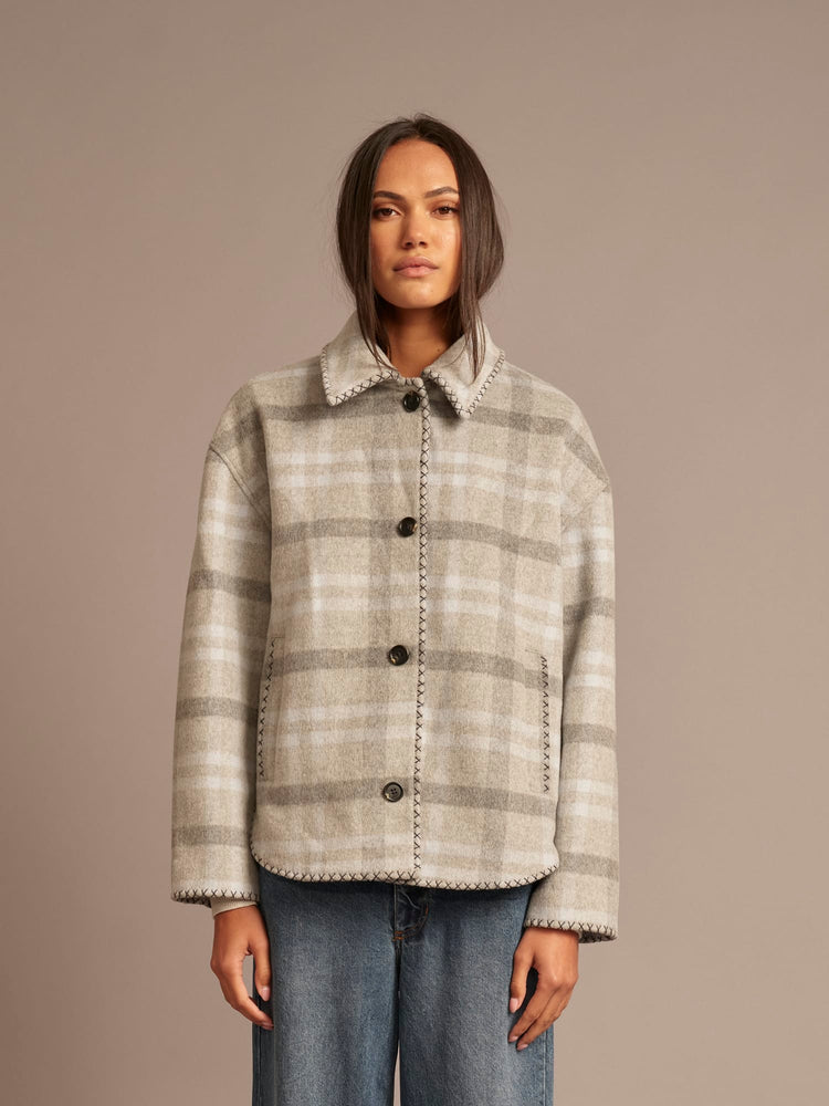 X2606 Jacket Frost Blue Plaid Dean Jacket Frost Blue Plaid Dean Jacket