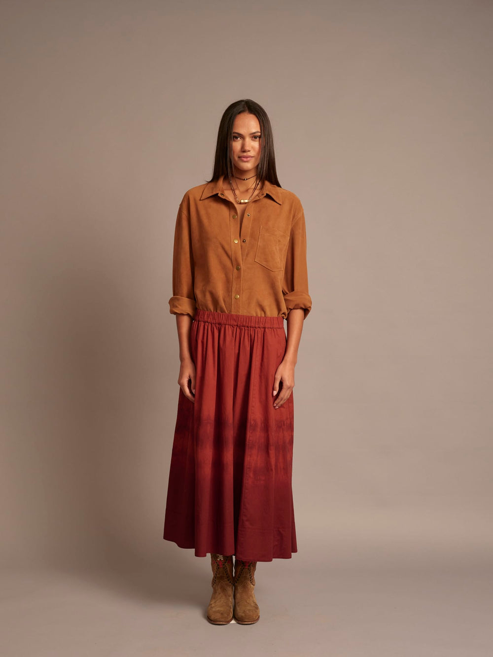 X2606 Skirt Copper Brown Gwynn Skirt Copper Brown Gwynn Skirt