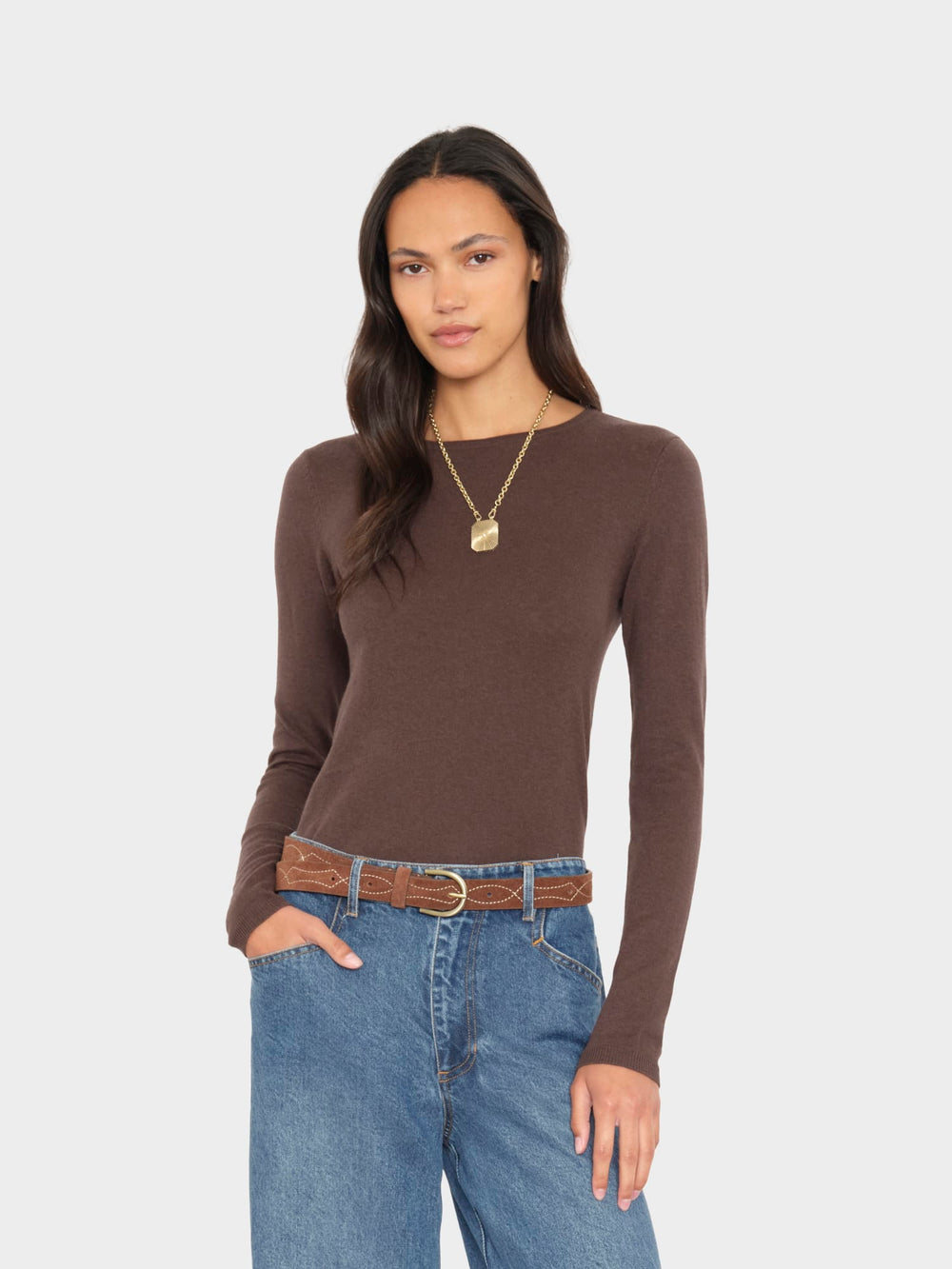 X2606 Sweater Brazil Nut Crewe Sweater Brazil Nut Crewe Sweater