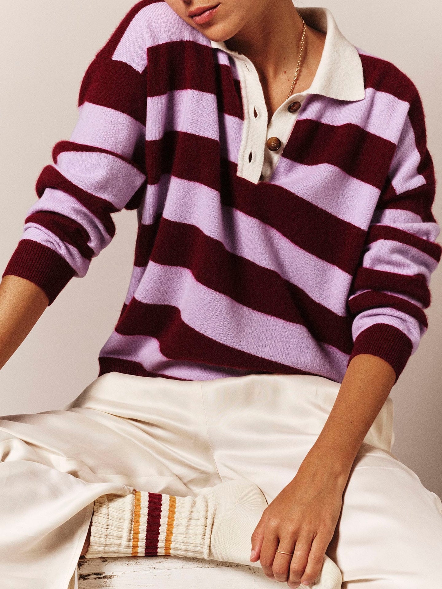 X2606 Sweater Garnet Petal Braxton Sweater Garnet Petal Braxton Sweater