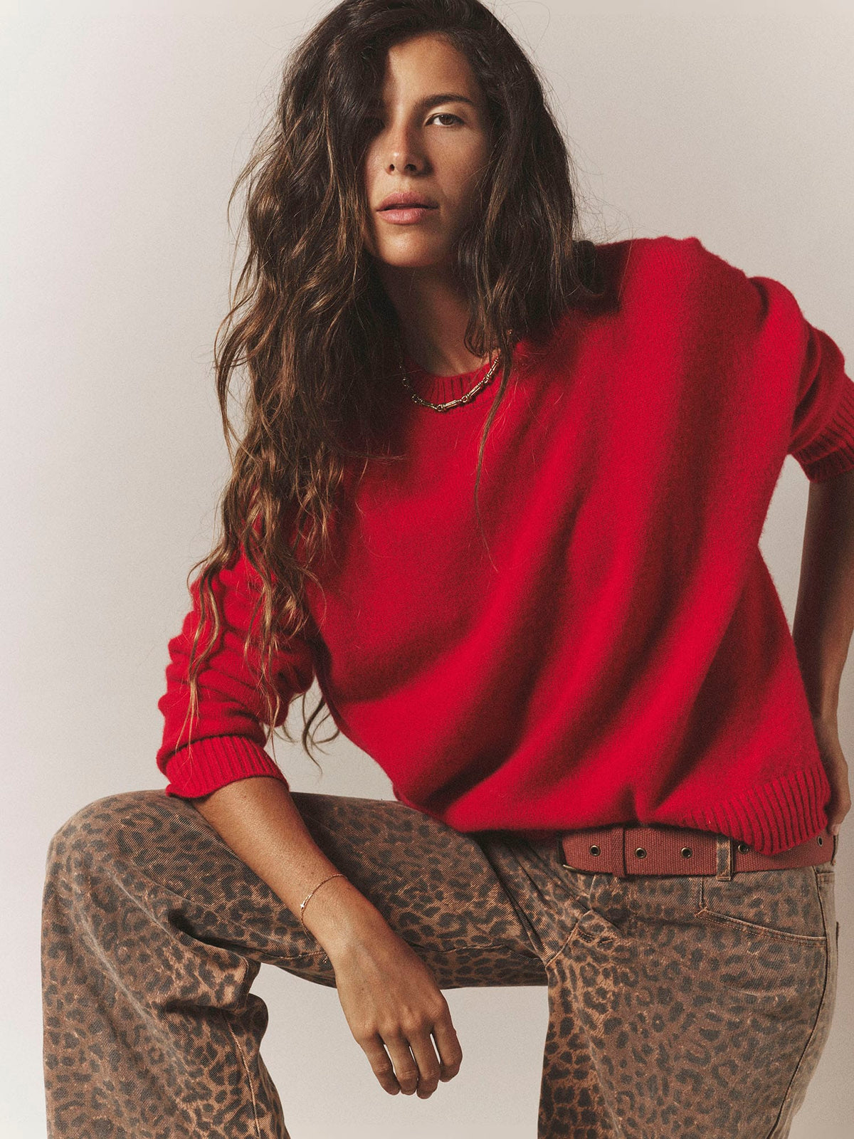 X2607 Sweater Apple Red Lela Sweater Apple Red Lela Sweater