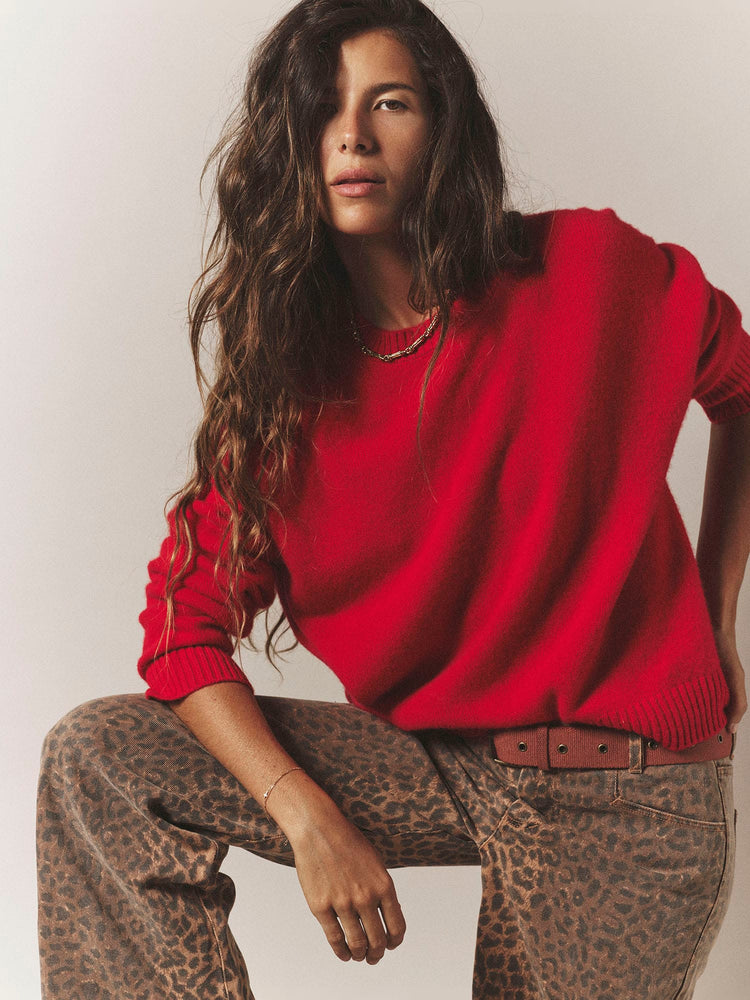 X2607 Sweater Apple Red Lela Sweater Apple Red Lela Sweater