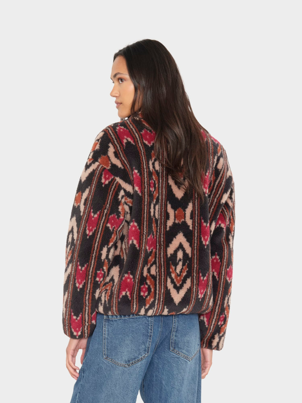 X2607 Sweater Black Ikat Ridge Pullover Black Ikat Ridge Pullover