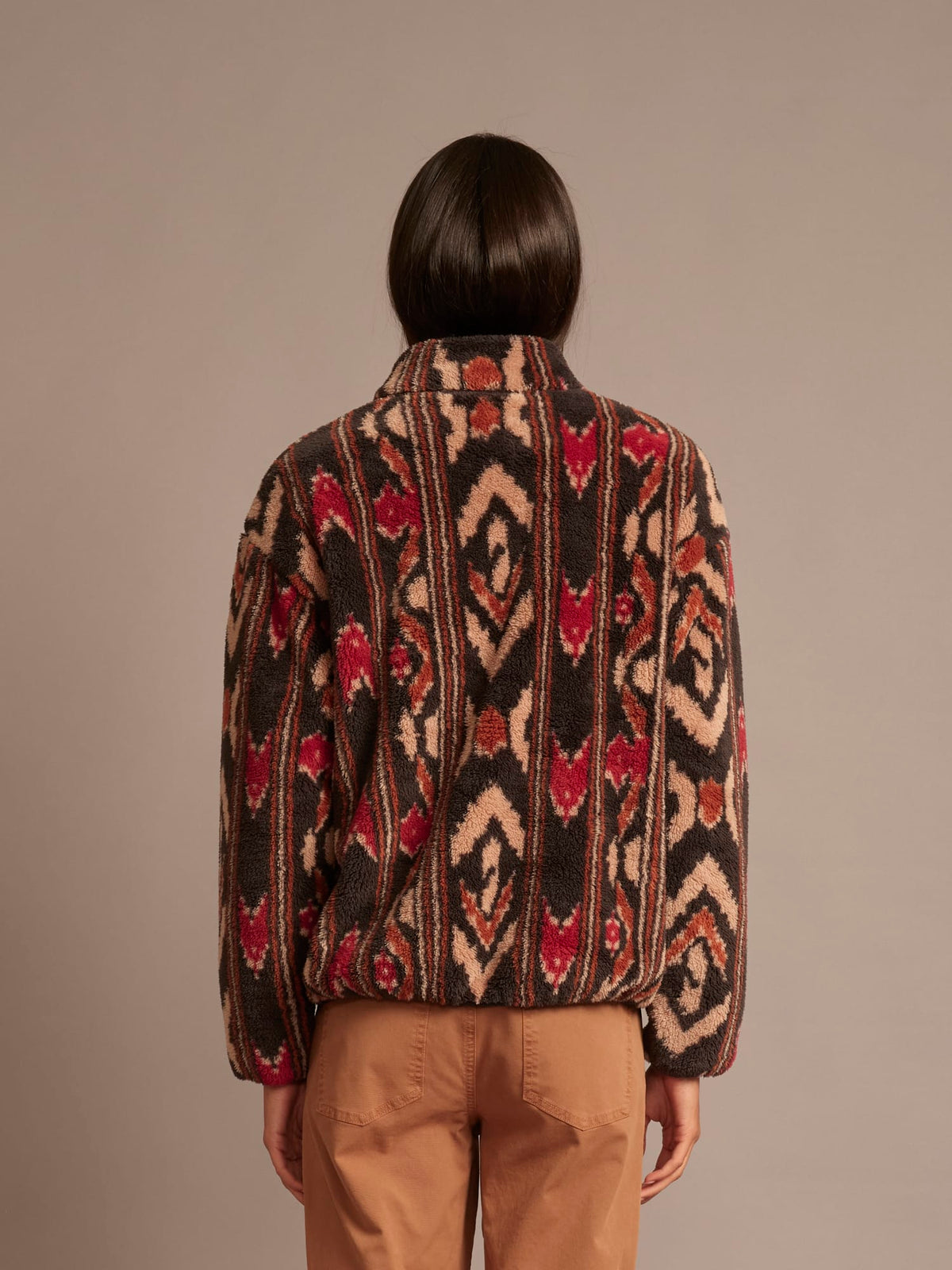 X2607 Sweater Black Ikat Ridge Pullover Black Ikat Ridge Pullover
