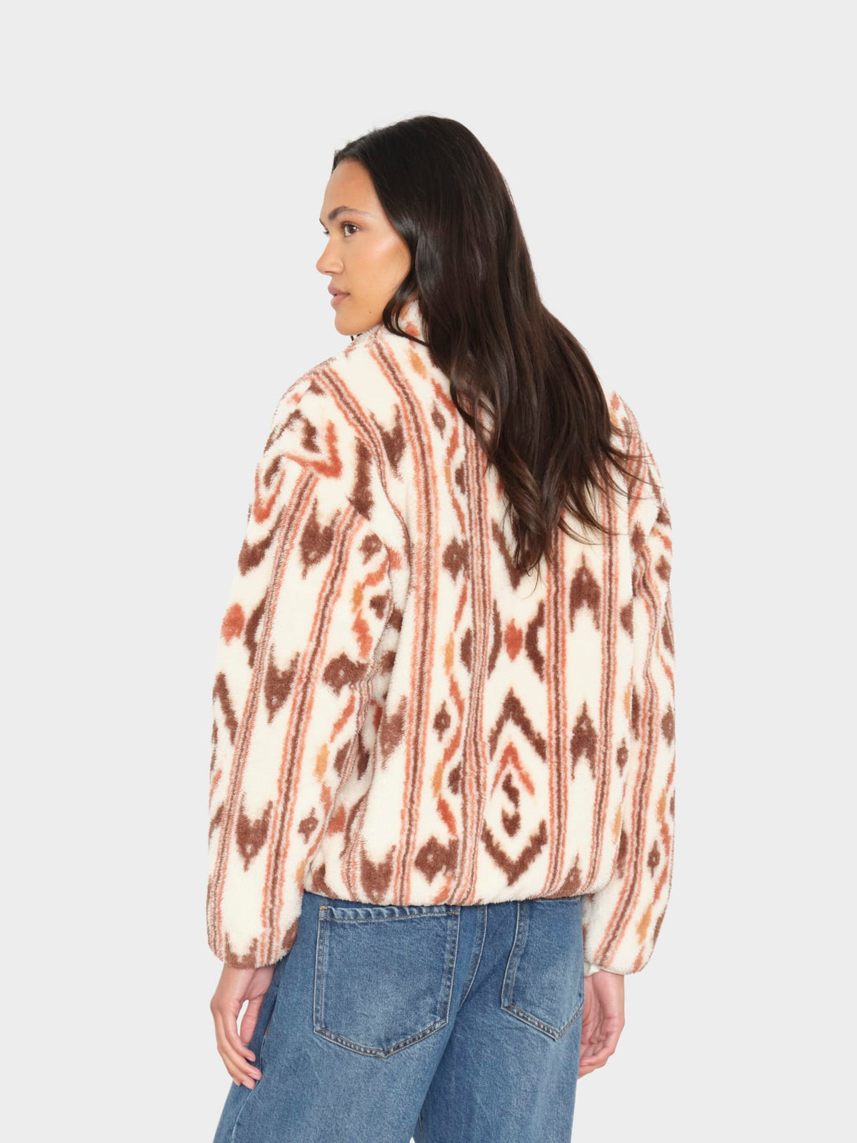 X2607 Sweater Ivory Ikat Ridge Pullover Ivory Ikat Ridge Pullover