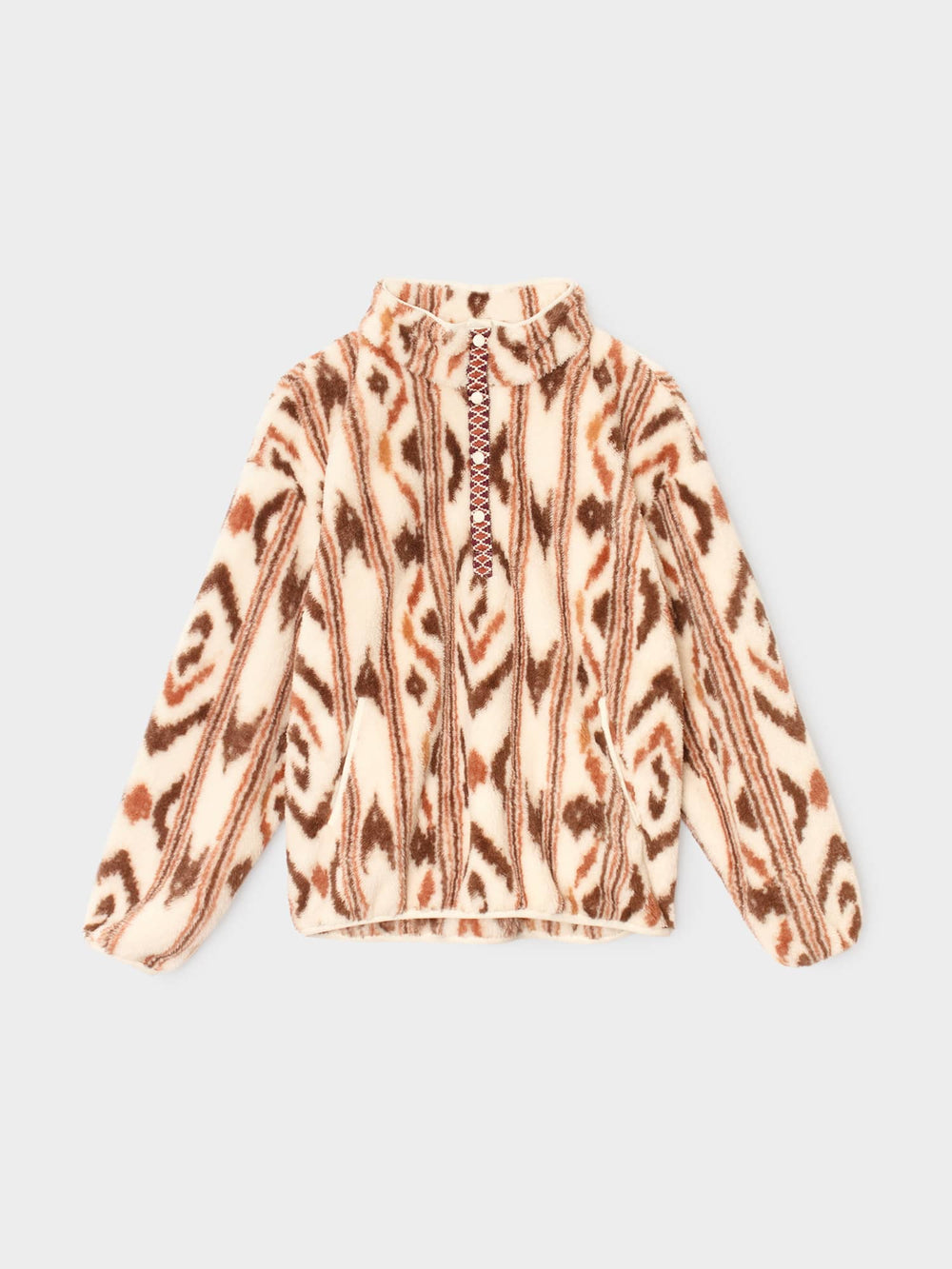 X2607 Sweater Ivory Ikat Ridge Pullover Ivory Ikat Ridge Pullover