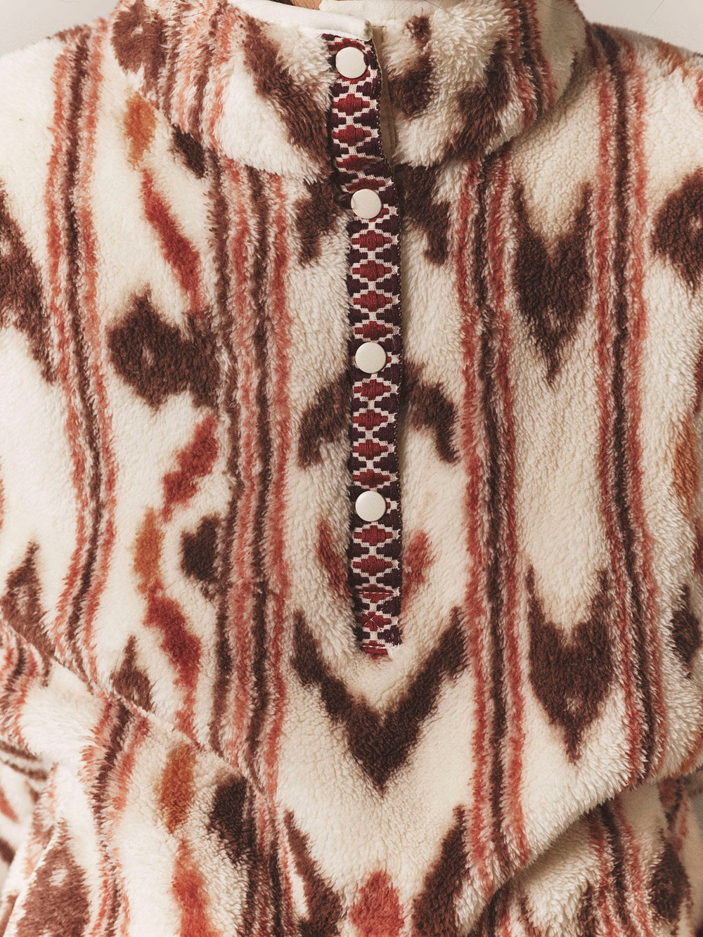X2607 Sweater Ivory Ikat Ridge Pullover Ivory Ikat Ridge Pullover