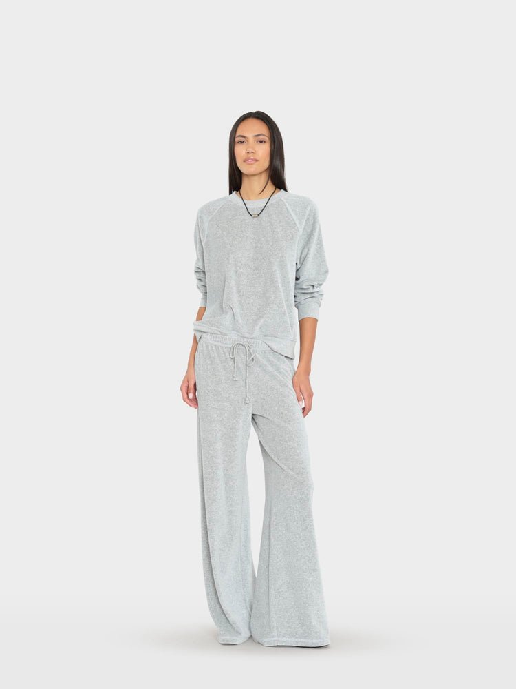X2607 Sweatpant Heather Grey Manon Velour Pant Heather Grey Manon Velour Pant