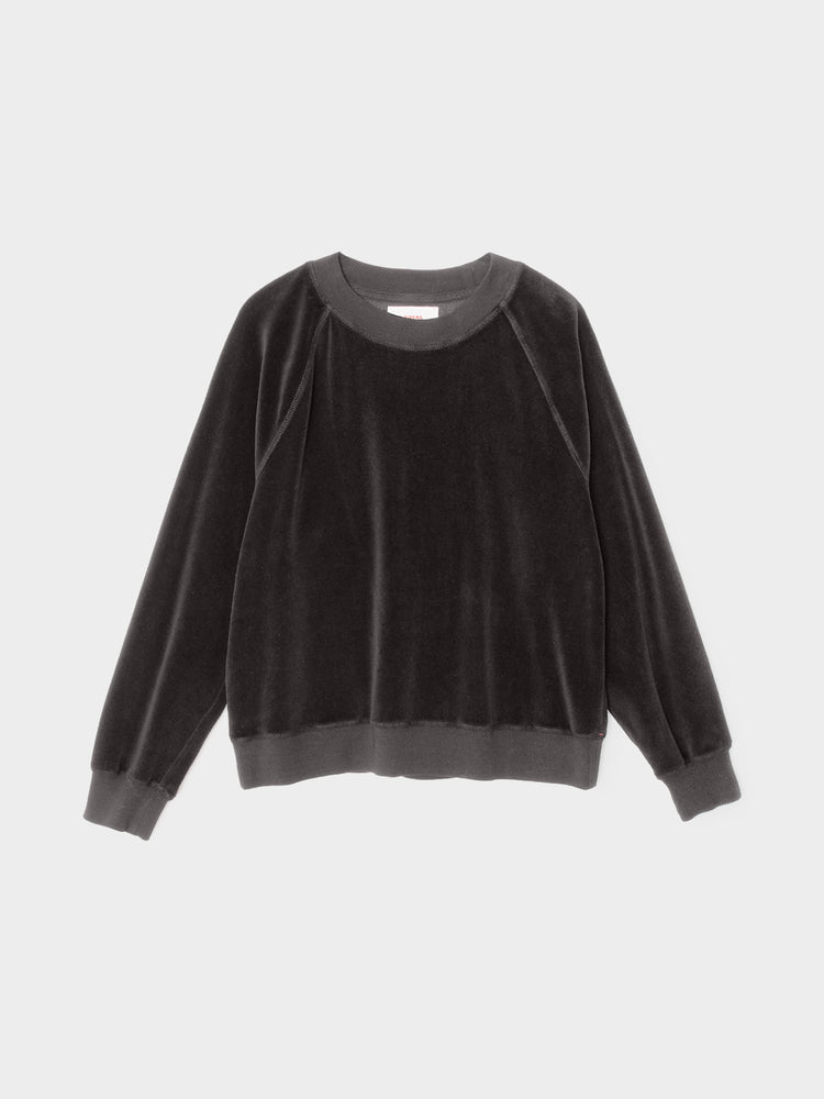 X2607 Sweatshirt Black Pierre Velour Sweatshirt Black Pierre Velour Sweatshirt