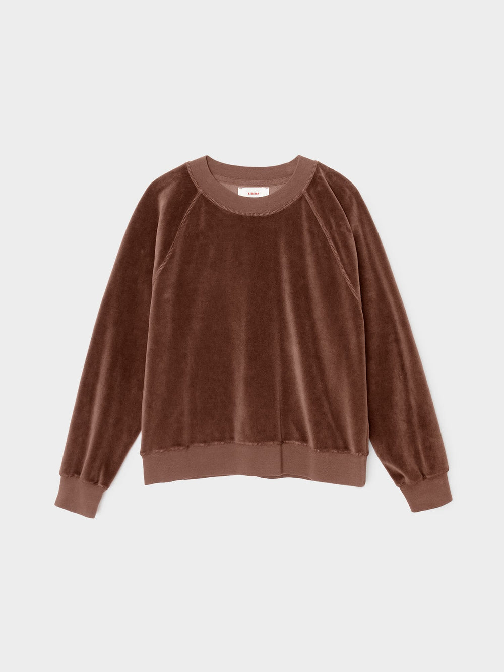 X2607 Sweatshirt Mocha Brown Pierre Velour Sweatshirt Mocha Brown Pierre Velour Sweatshirt
