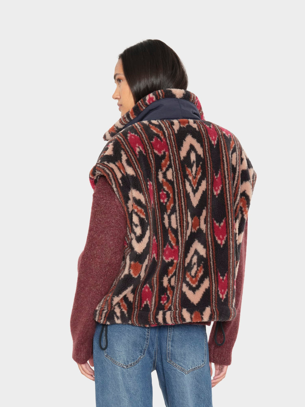 X2607 Vest Black Ikat Ravena Vest Black Ikat Ravena Vest