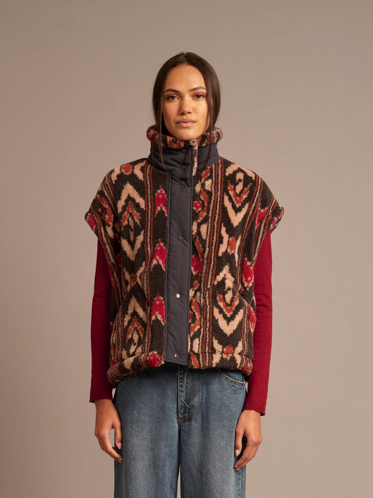 X2607 Vest Black Ikat Ravena Vest Black Ikat Ravena Vest