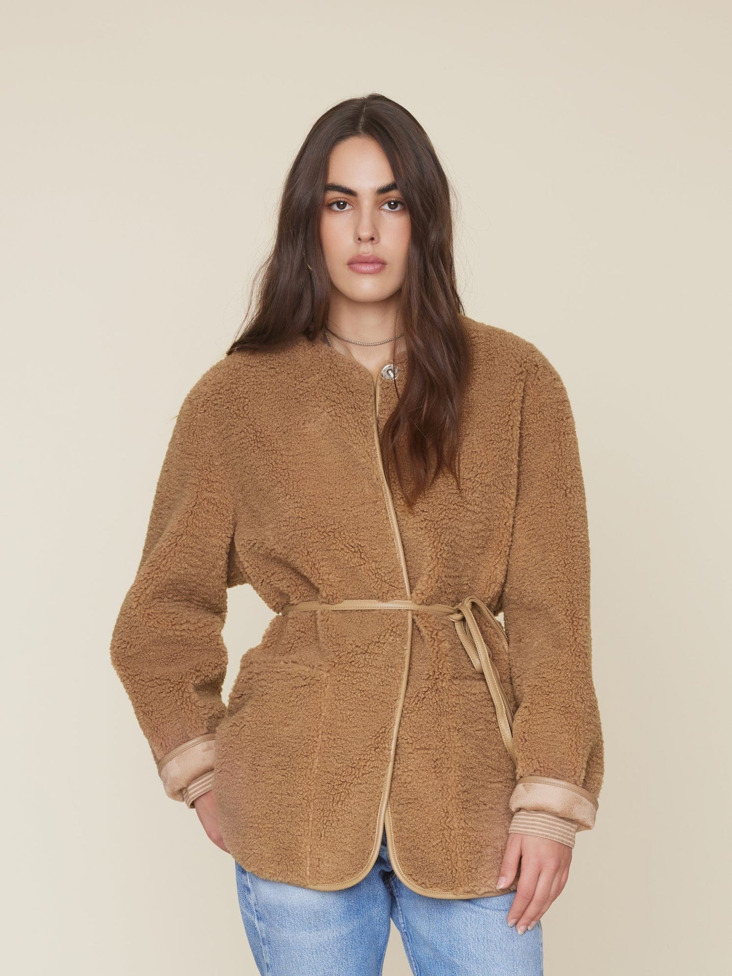 Xirena Coat Driftwood Sinclair Suede Coat