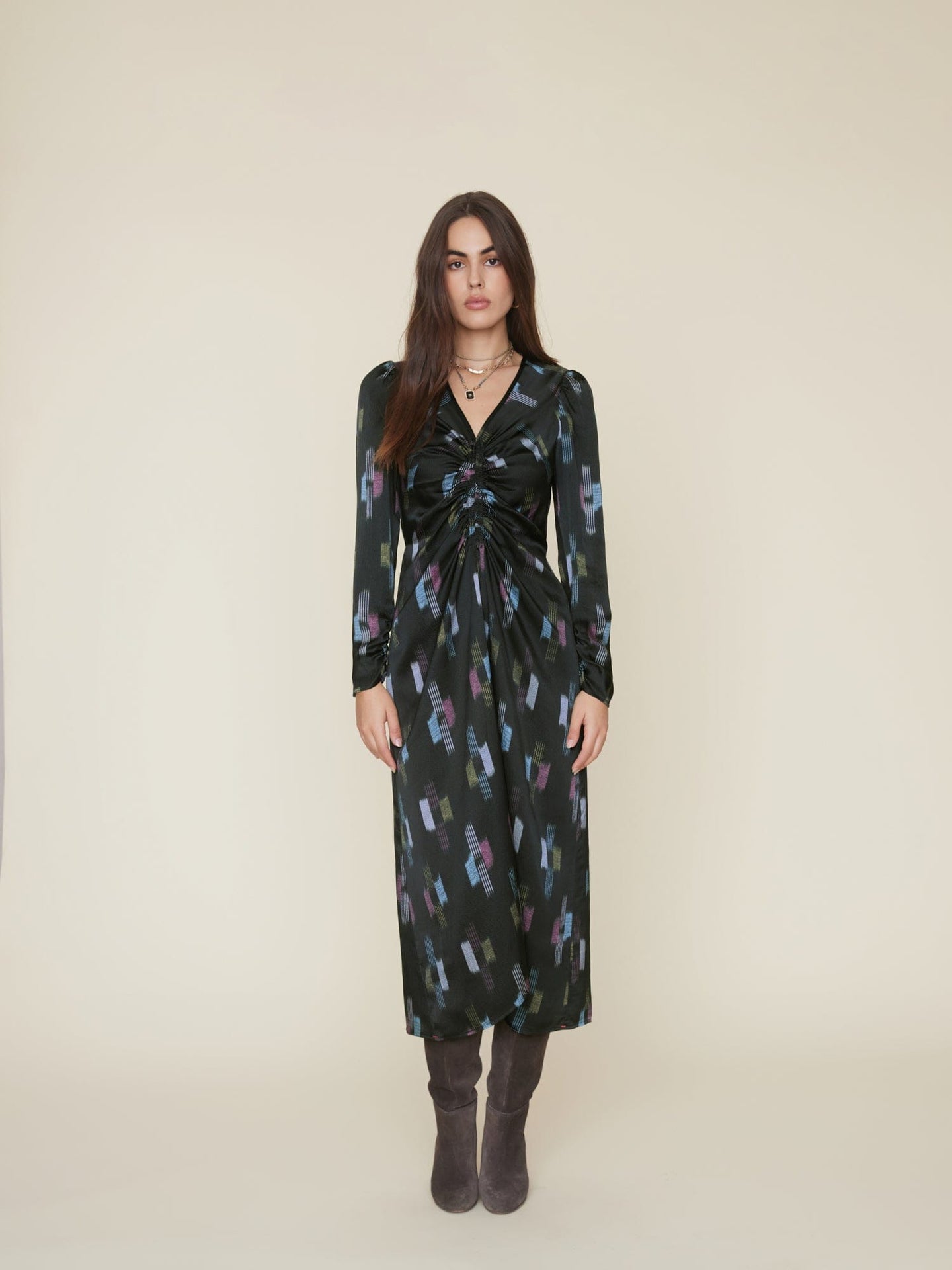 Xirena Dress Black Ikat Odessa Dress