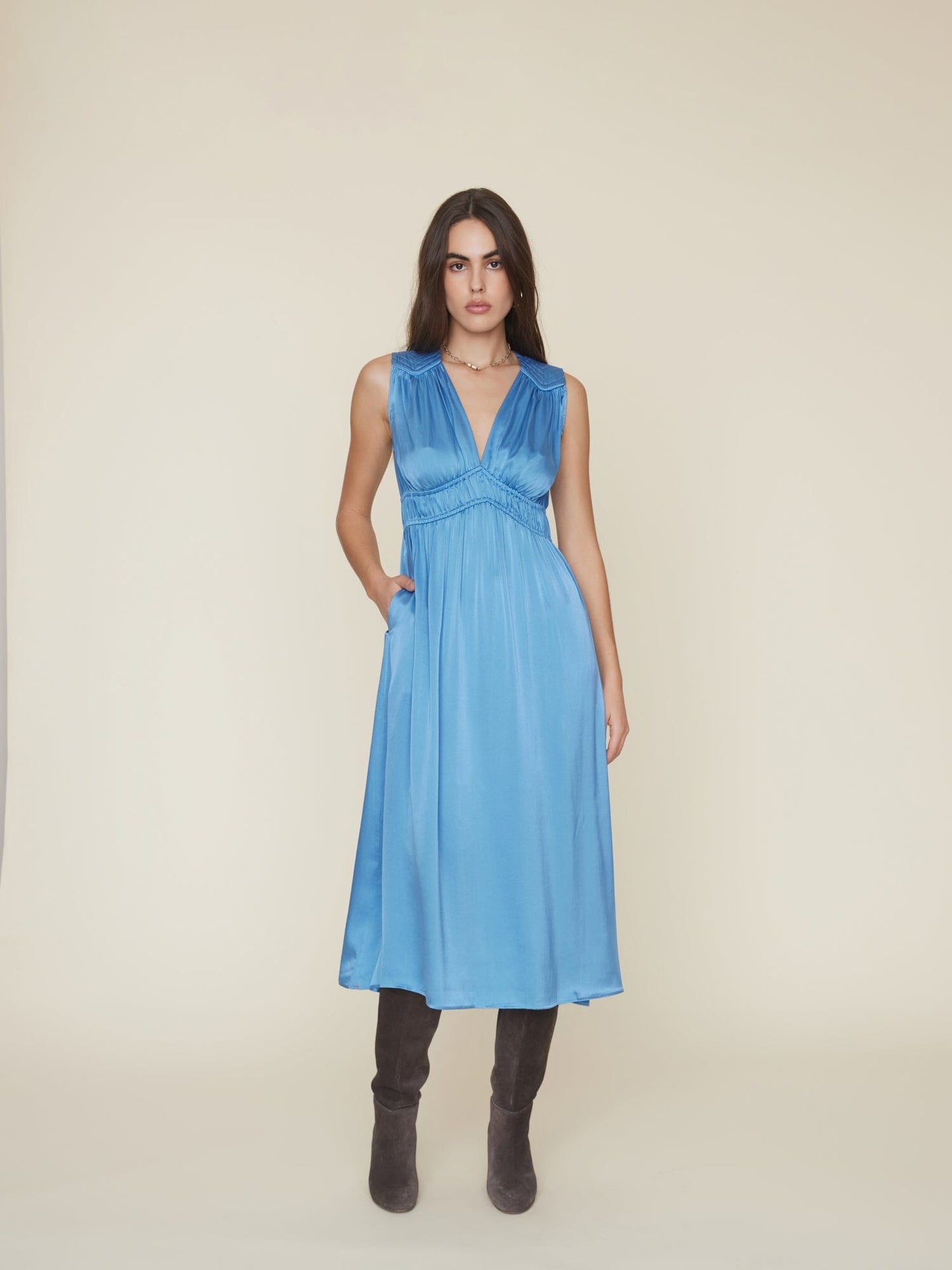 Xirena Dress Blue Pearl Elowyn Dress
