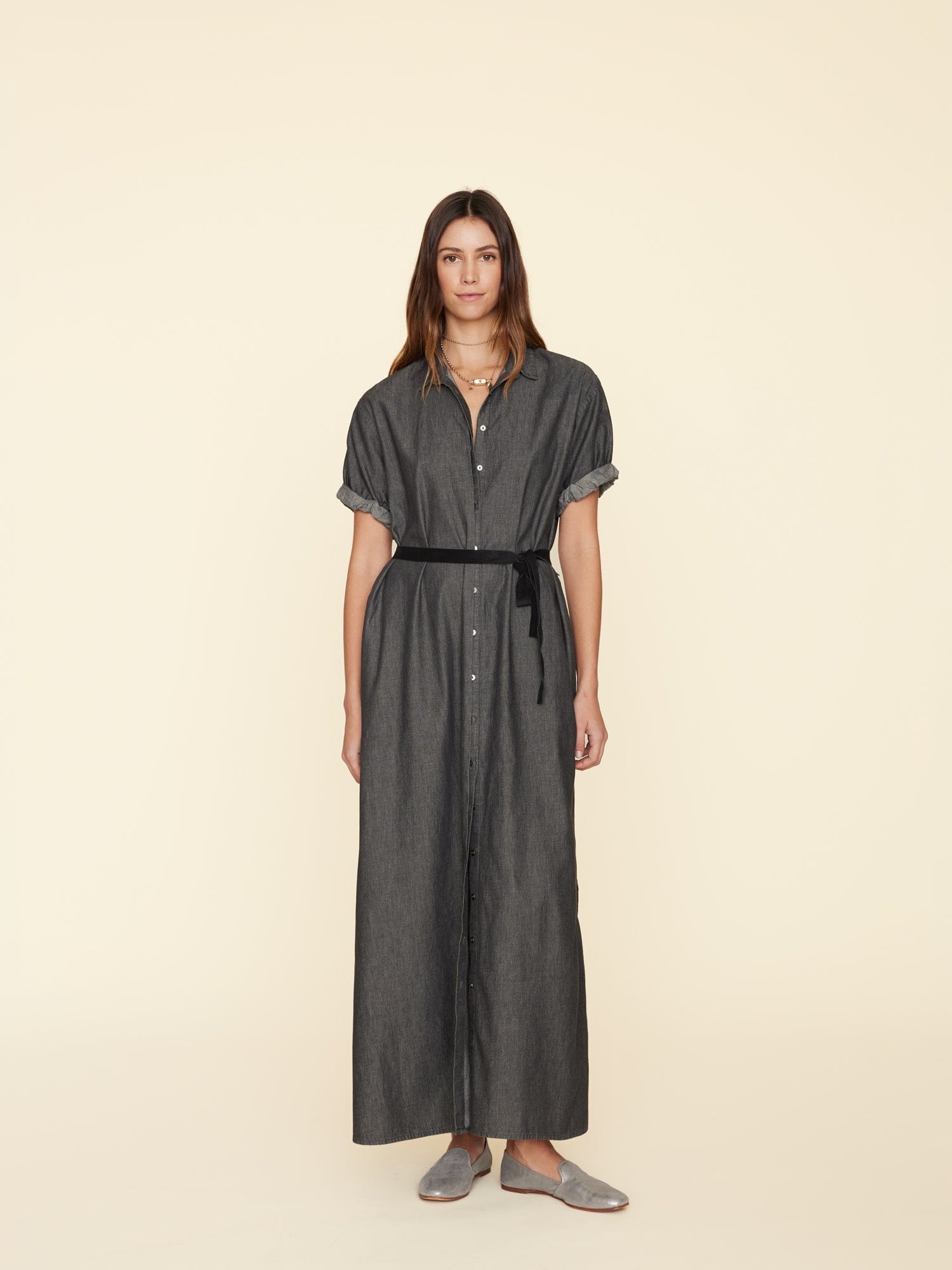 CHICLINE[チックライン] Rinaann Dress Graphite Linnet Dress