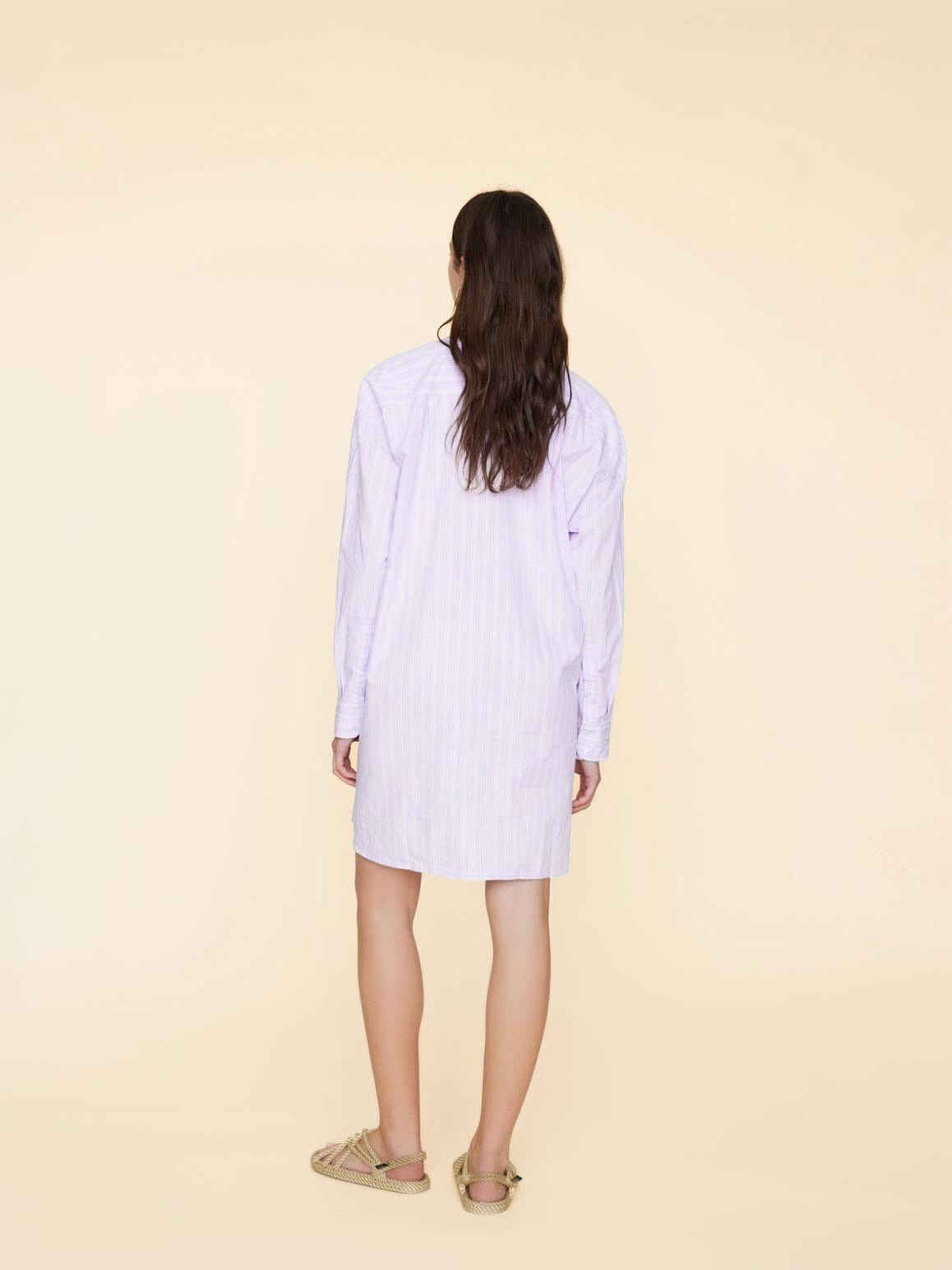 Xirena Dress Lilac Stripe Mills Dress