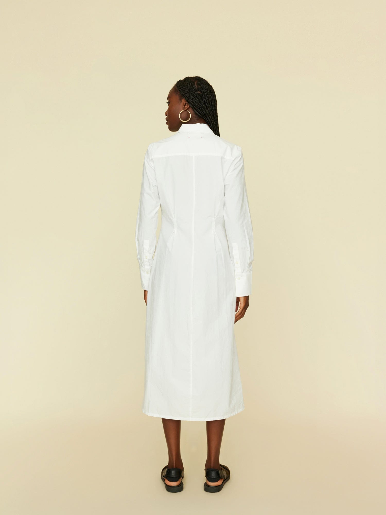 White clearance trench dress