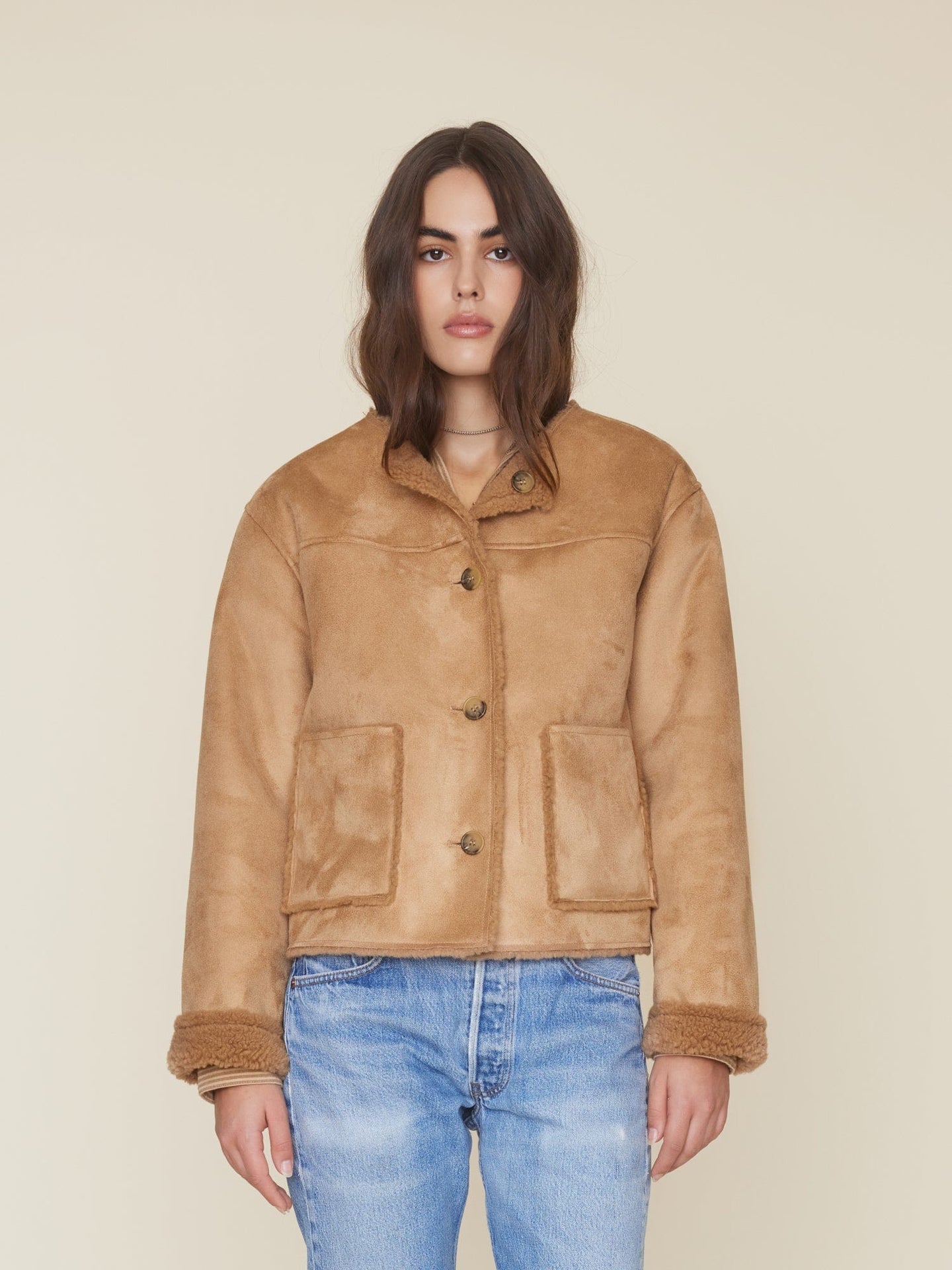 Xirena Jacket Driftwood Thayer Suede Jacket