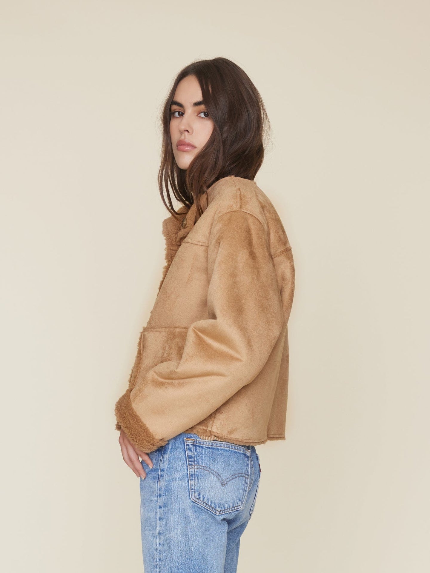 Xirena Jacket Driftwood Thayer Suede Jacket