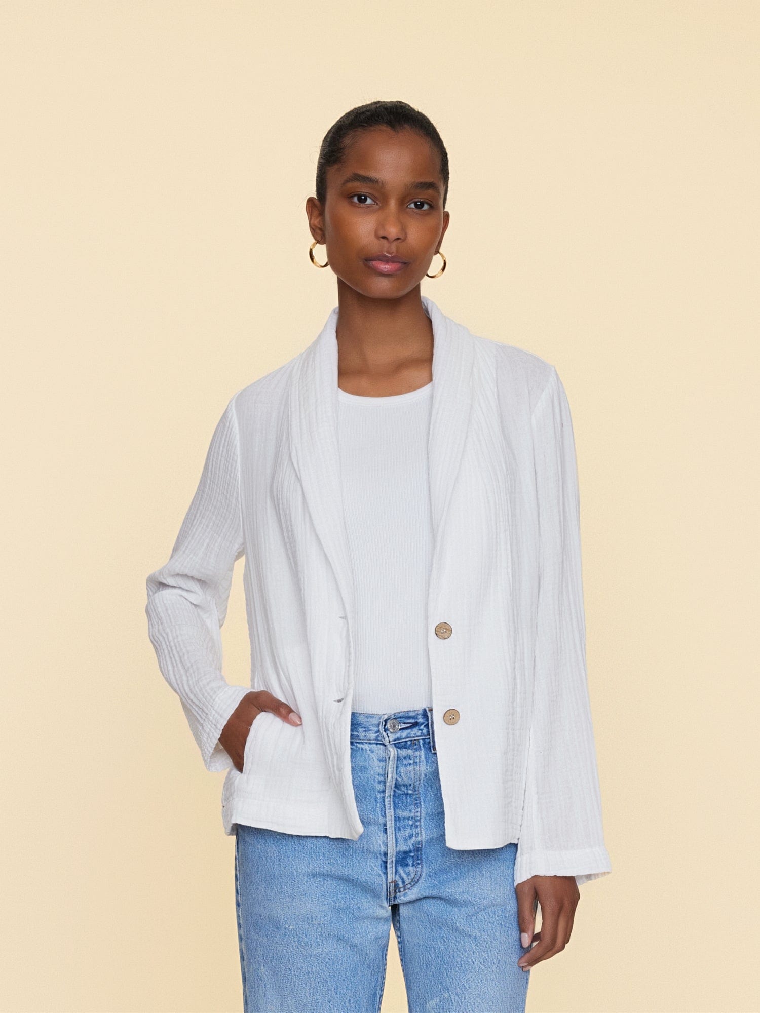 Soft white blazer 2025