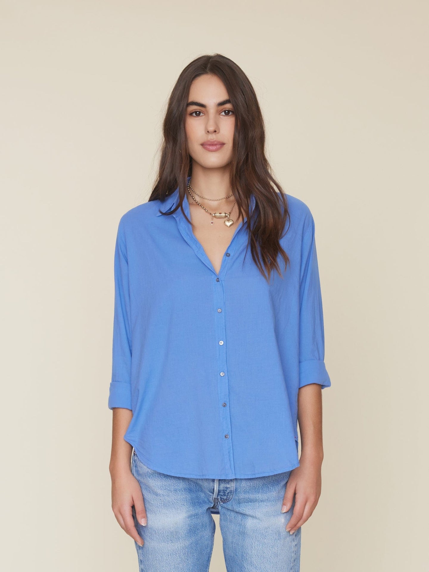 Xirena Shirt All Blue Beau Shirt