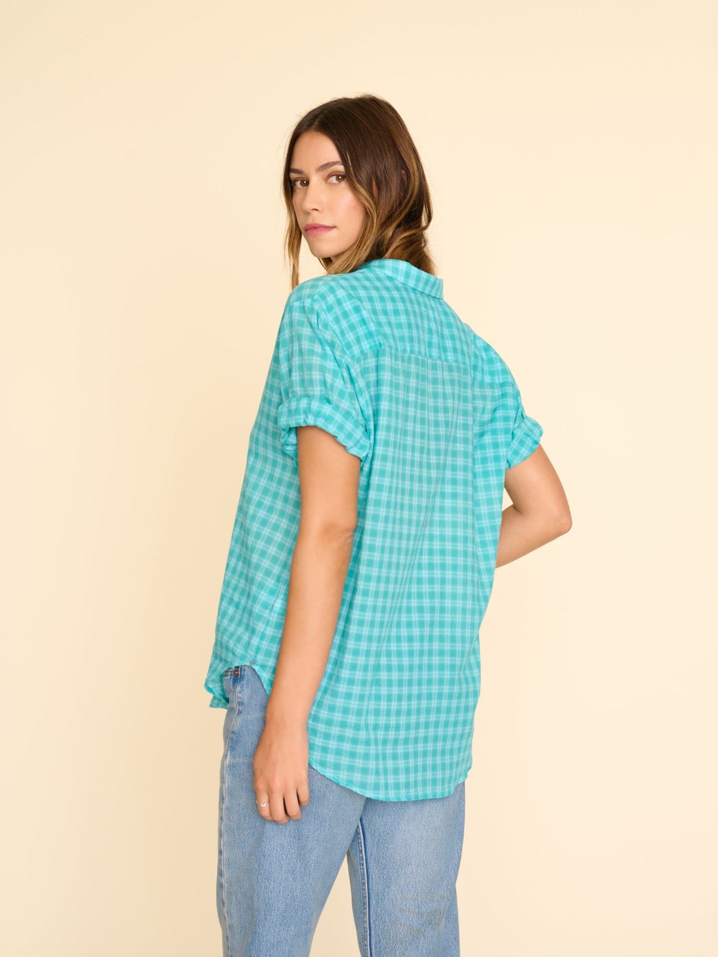 Xirena Shirt Aqua Blue Channing Shirt