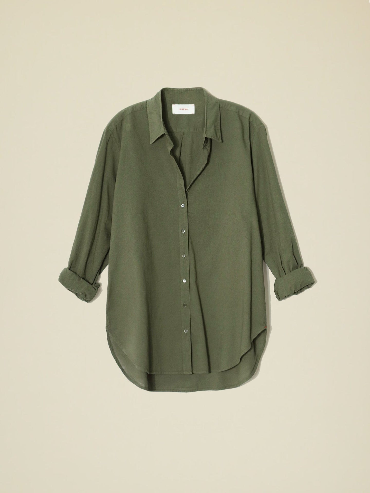 Xirena Shirt Ash Green Beau Shirt