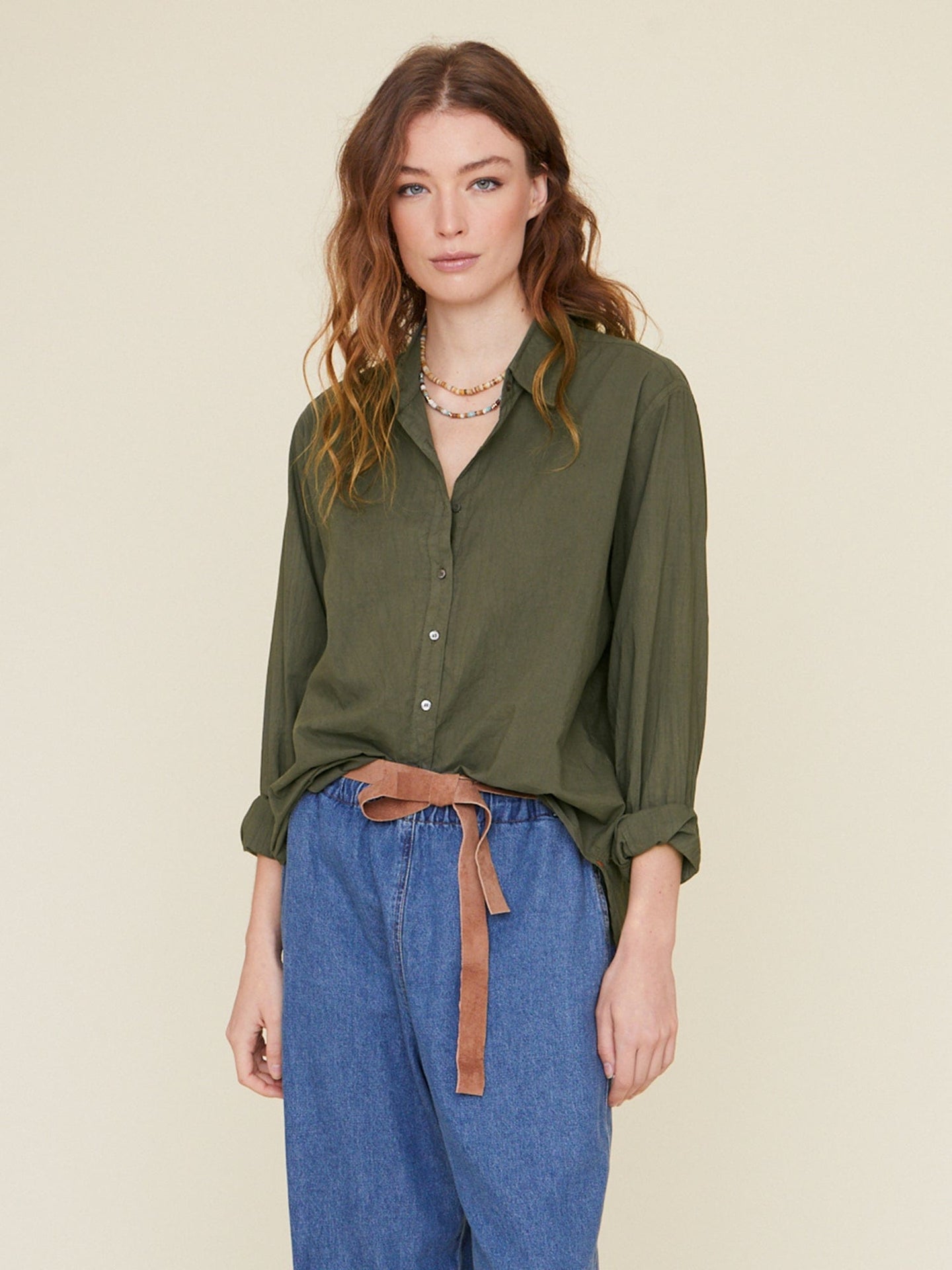Xirena Shirt Ash Green Beau Shirt