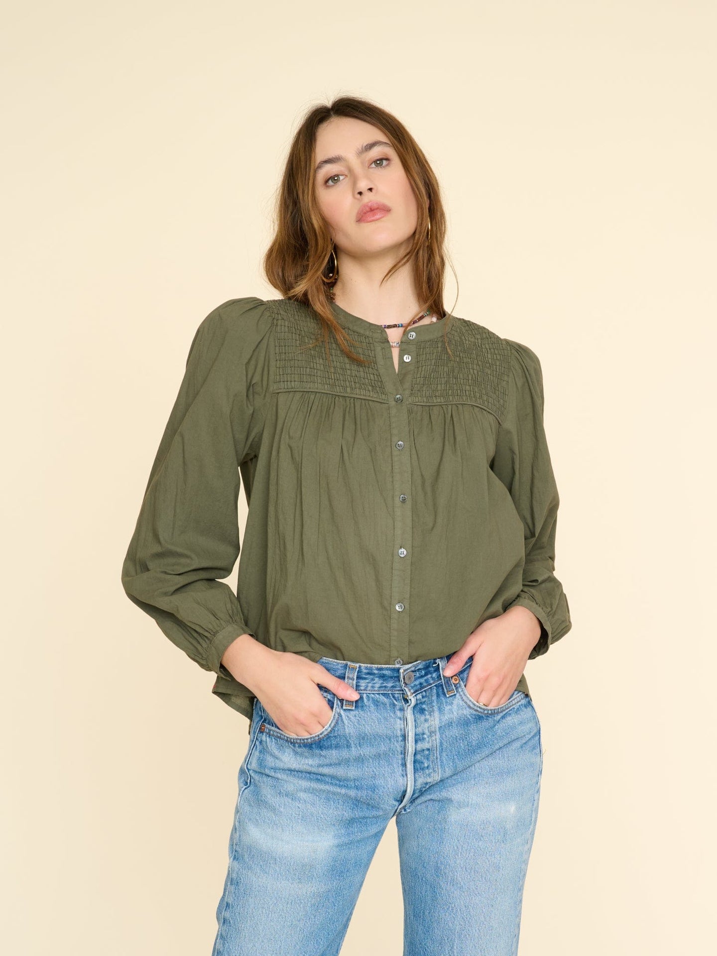 Xirena Shirt Ash Green Trace Shirt