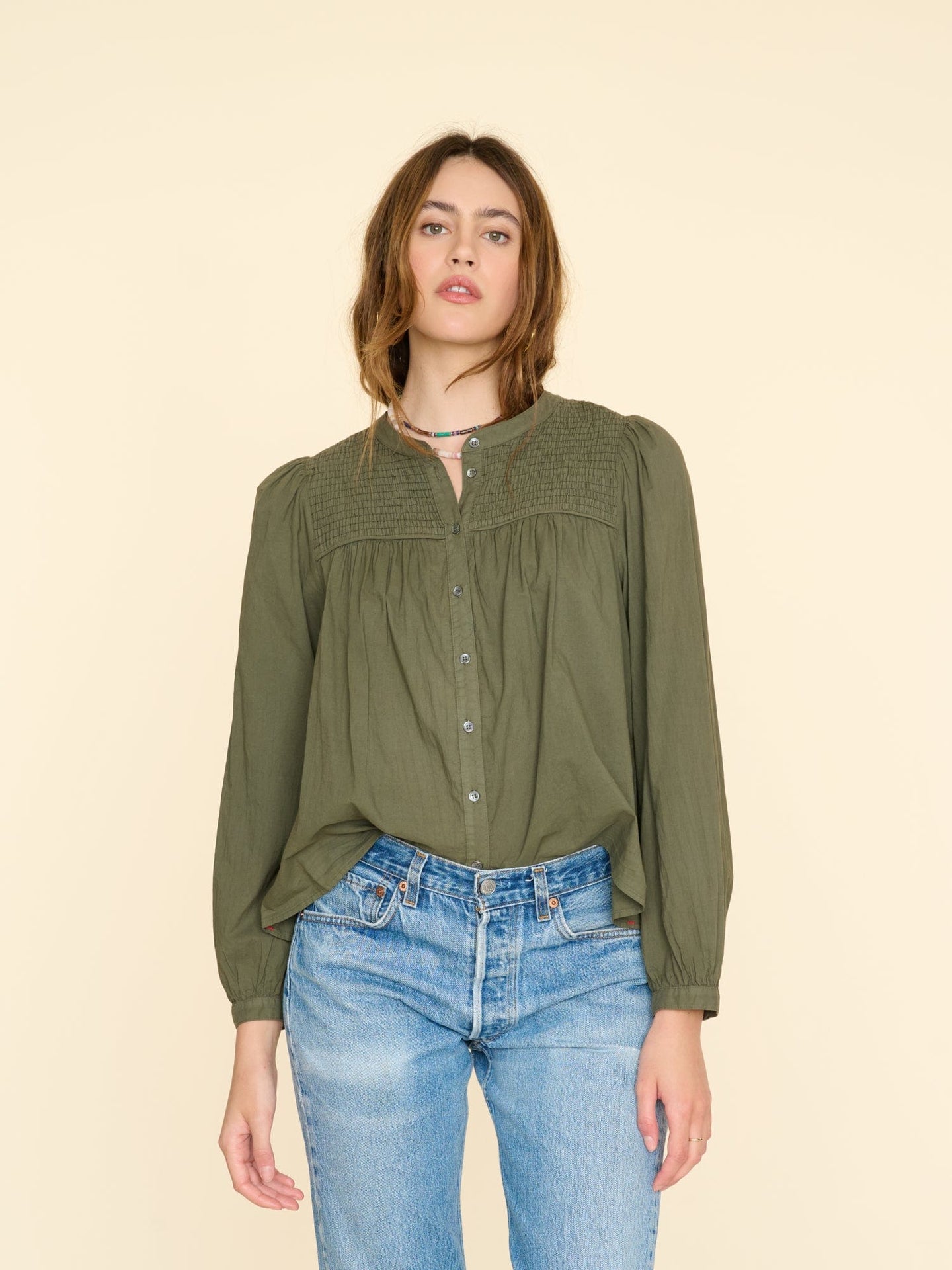 Xirena Shirt Ash Green Trace Shirt