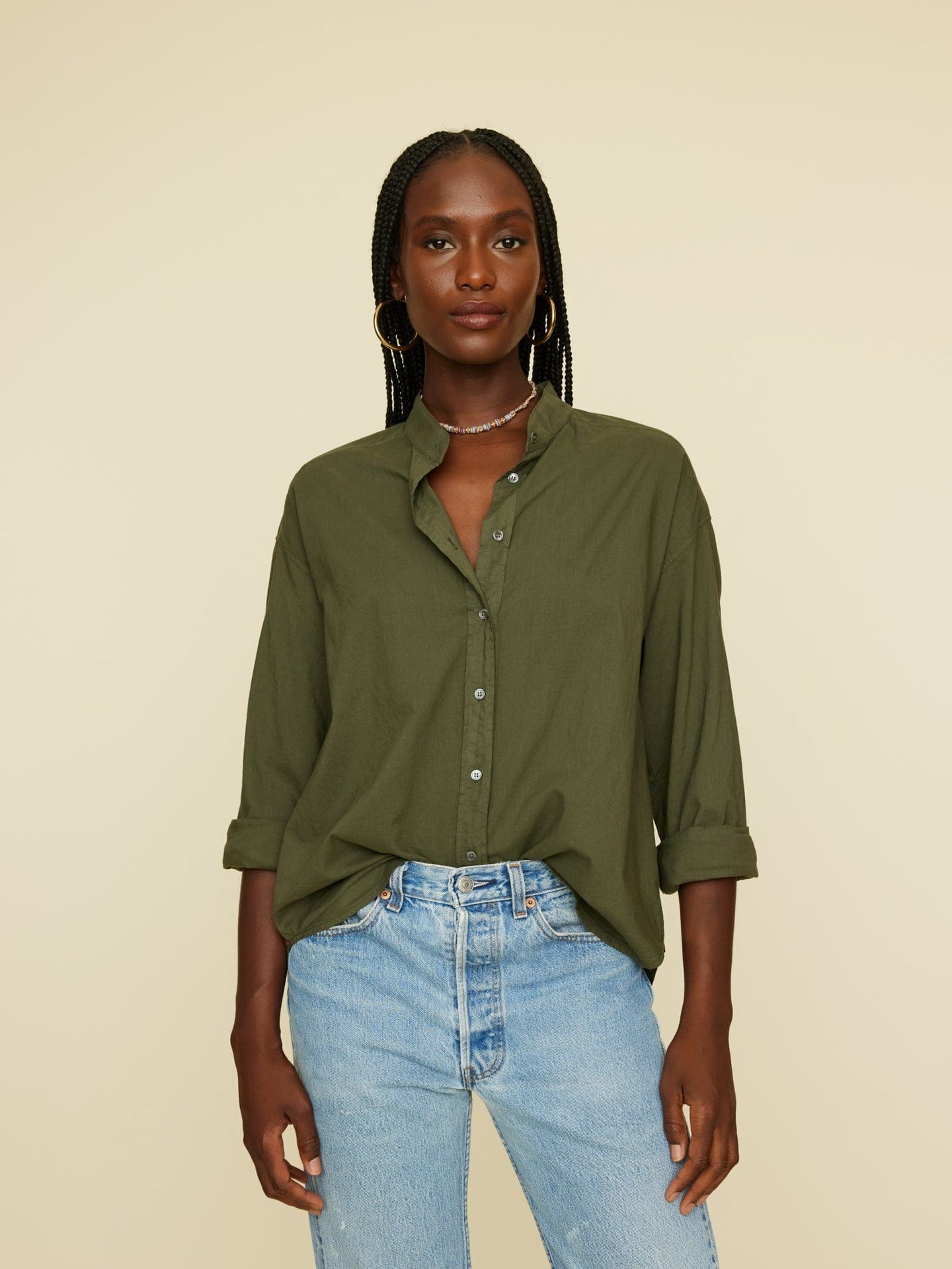 Xirena Shirt Ash Green Wilder Shirt