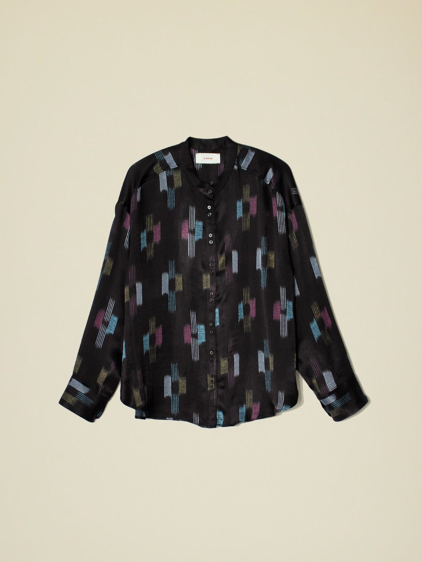 Xirena Shirt Black Ikat Penrose Shirt