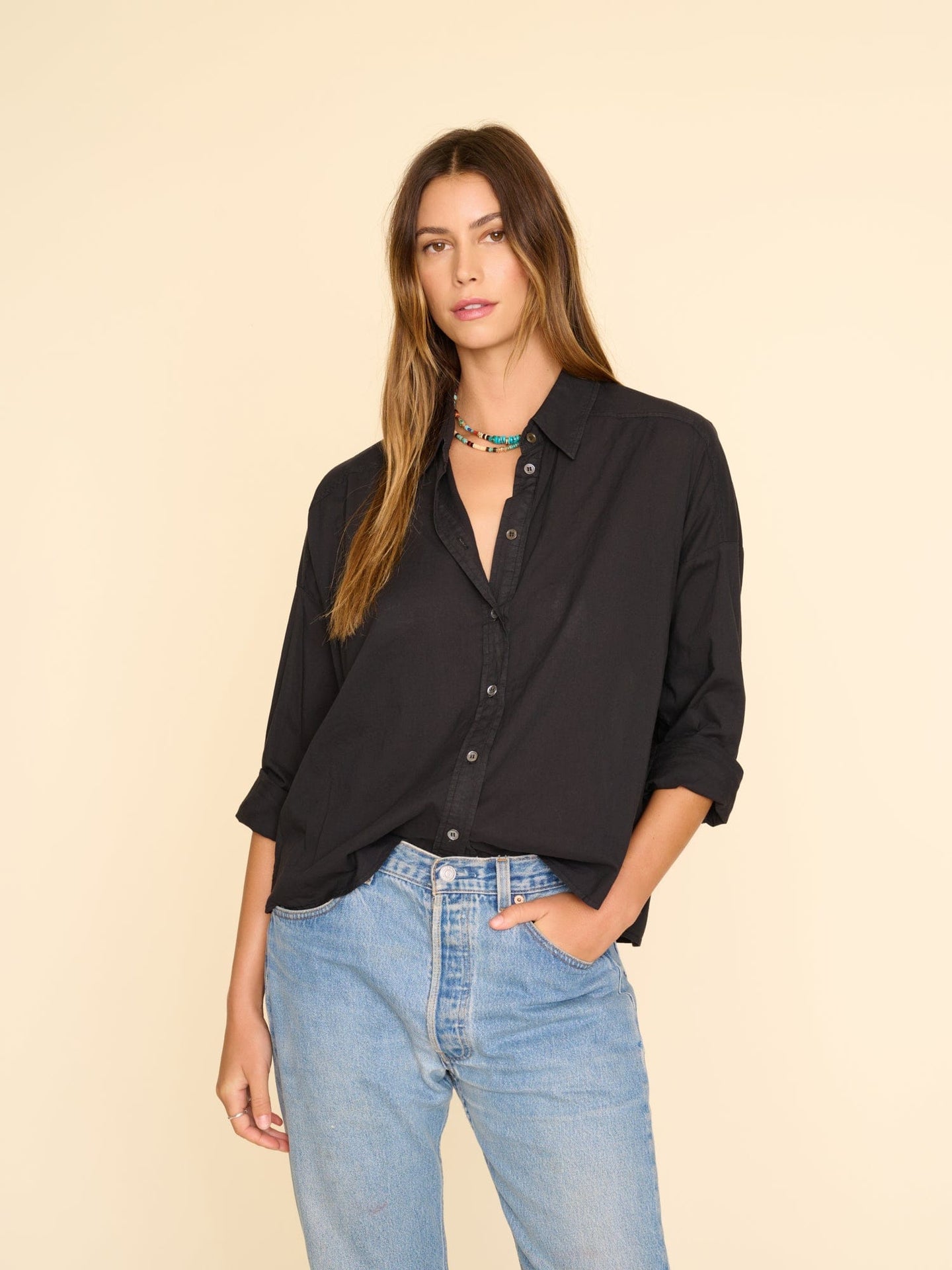 Xirena Shirt Black Riley Shirt