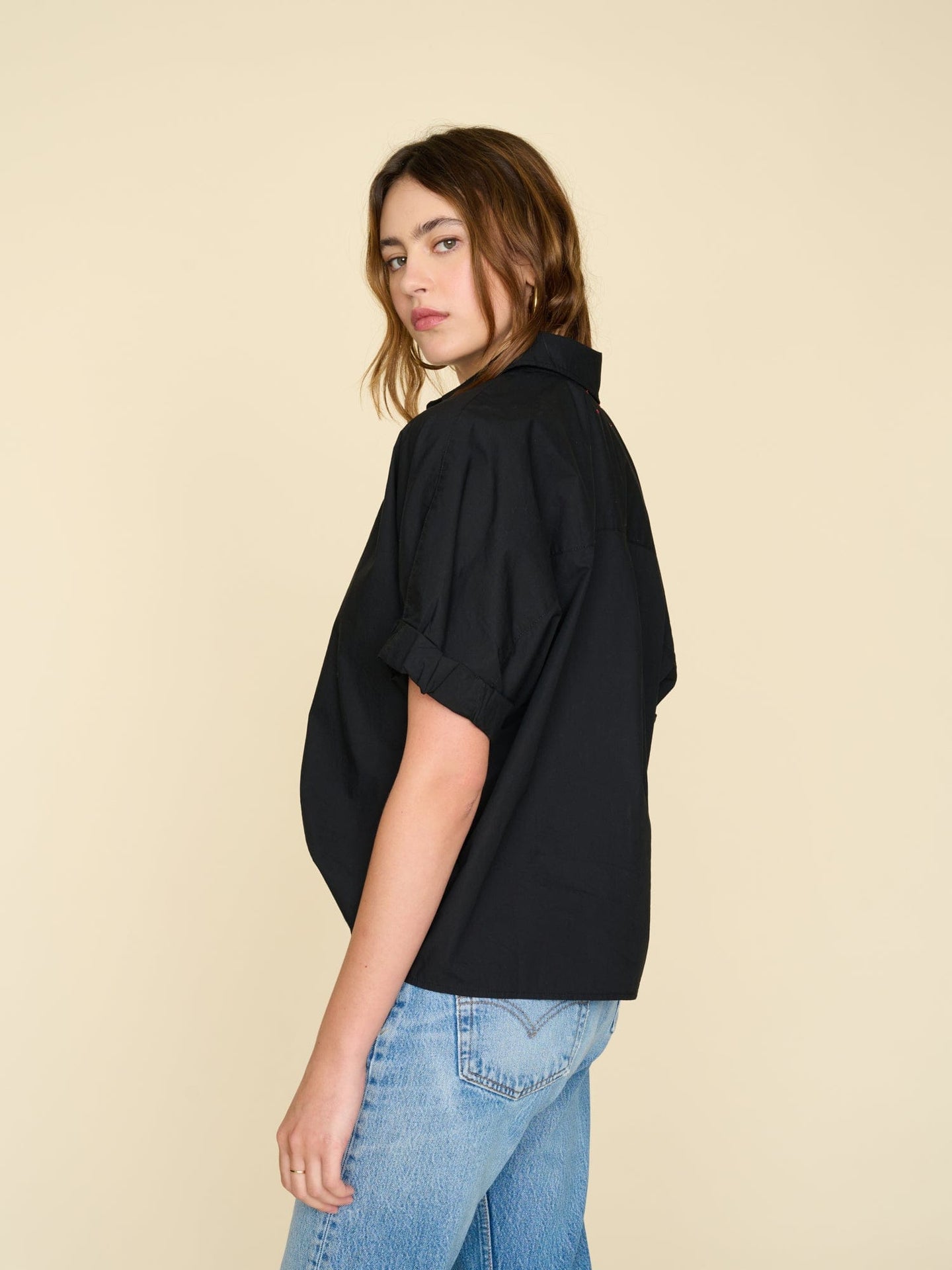 Xirena Shirt Black Teddy Shirt