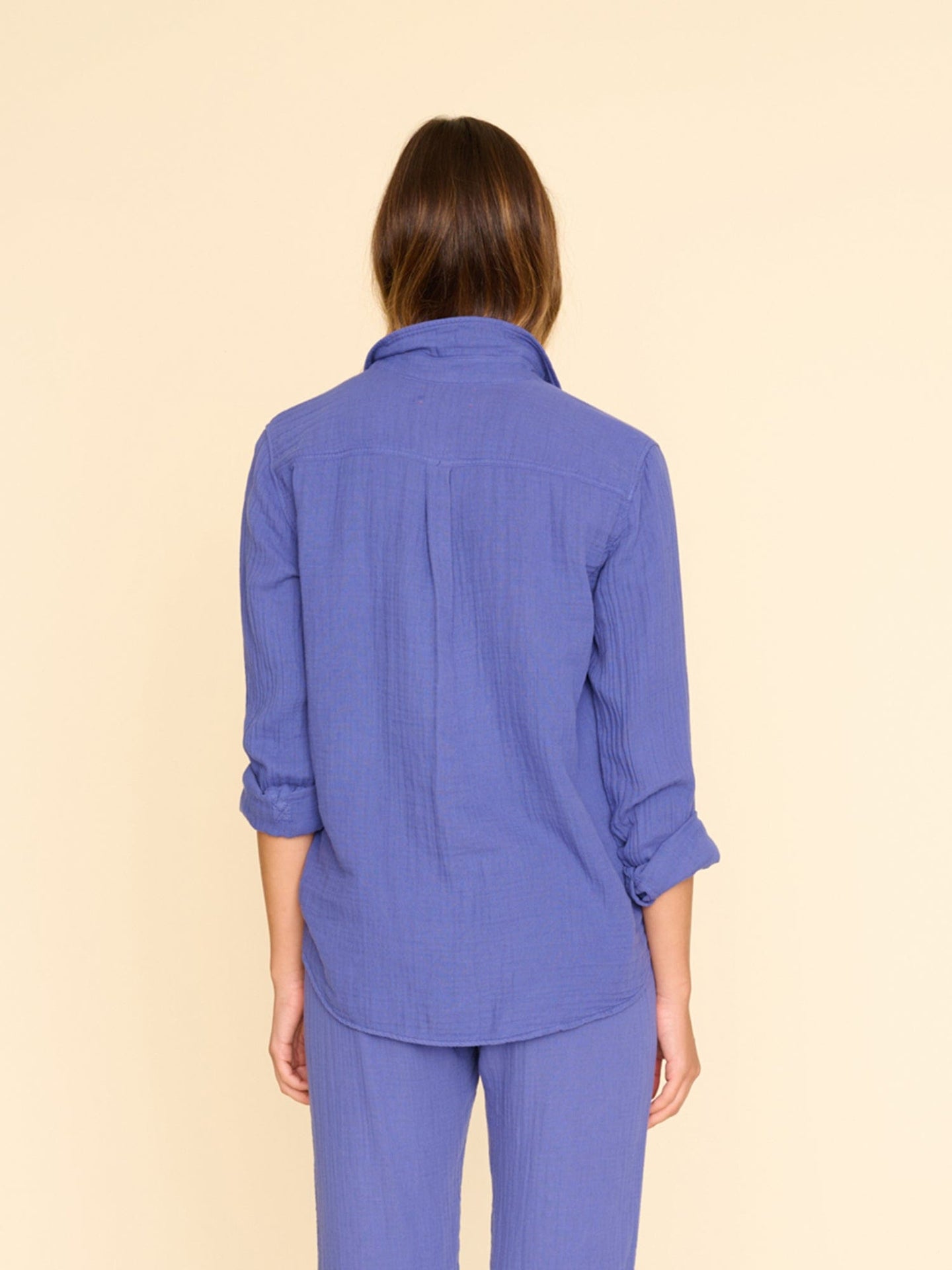Xirena Shirt Blue Billow Scout Shirt