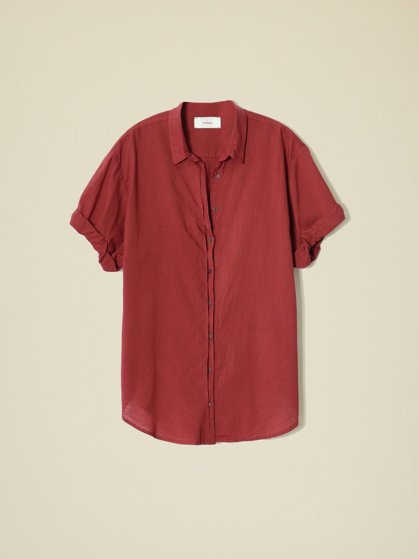 Xirena Shirt Brick Red Channing Shirt