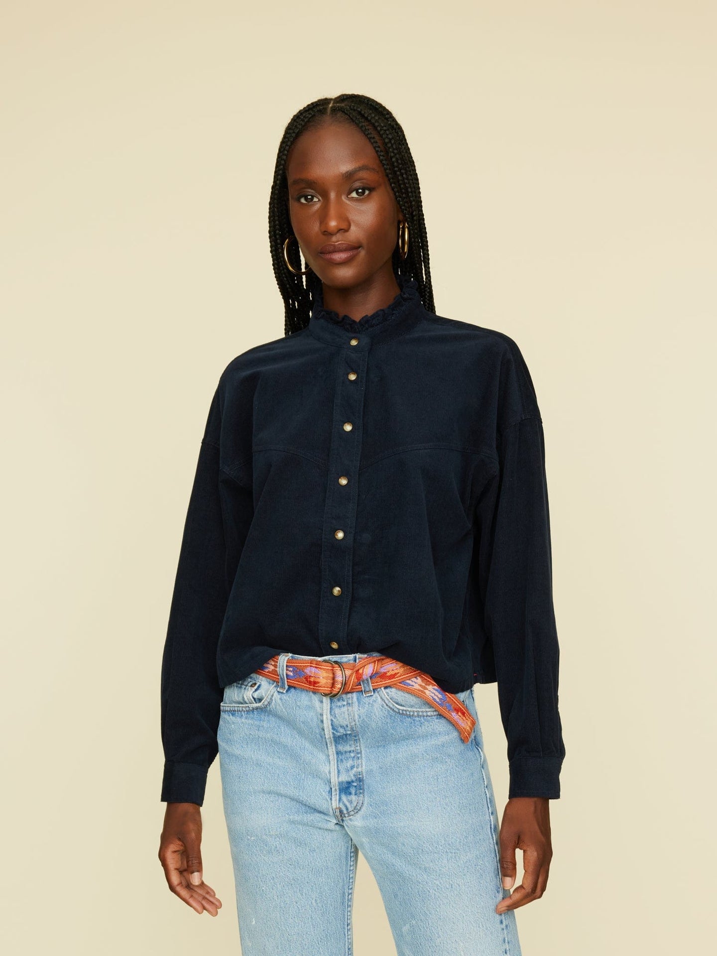 Xirena Shirt Dark Navy Hayes Shirt