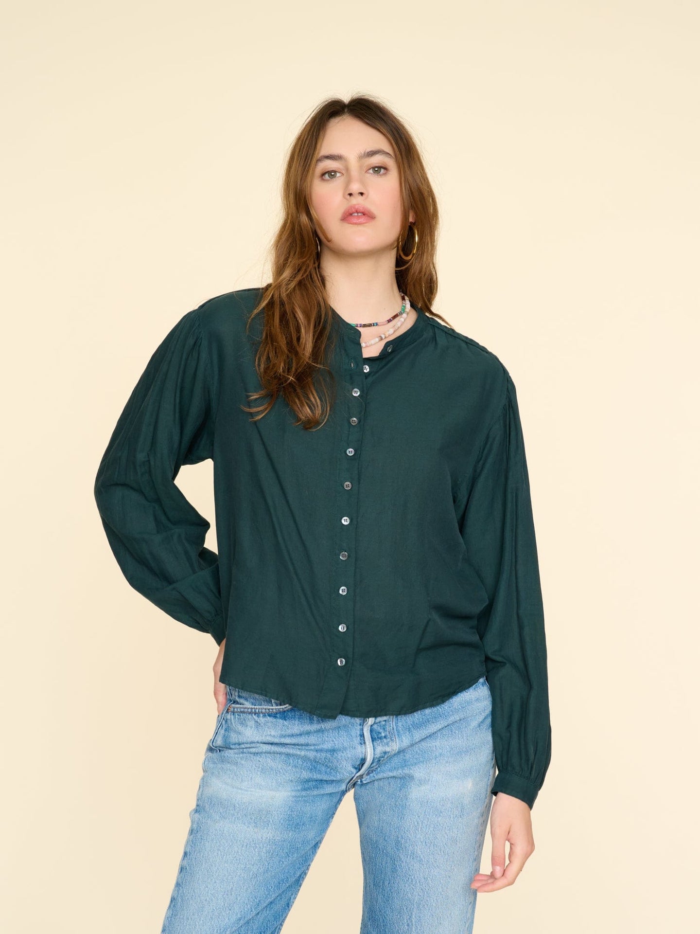 Xirena Shirt Dark Teal Connolly Shirt