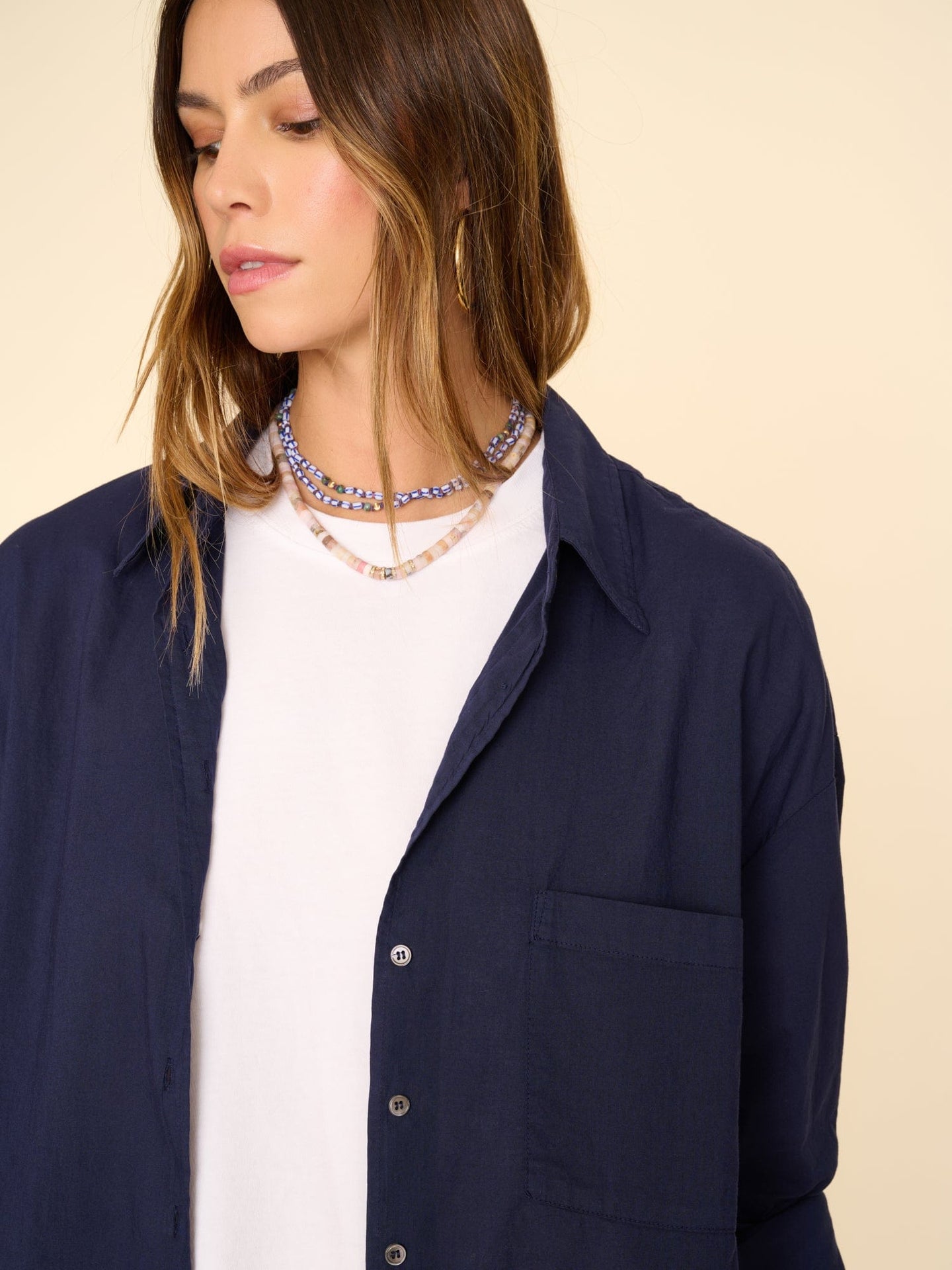 Xirena Shirt Deep Blue Sydney Shirt