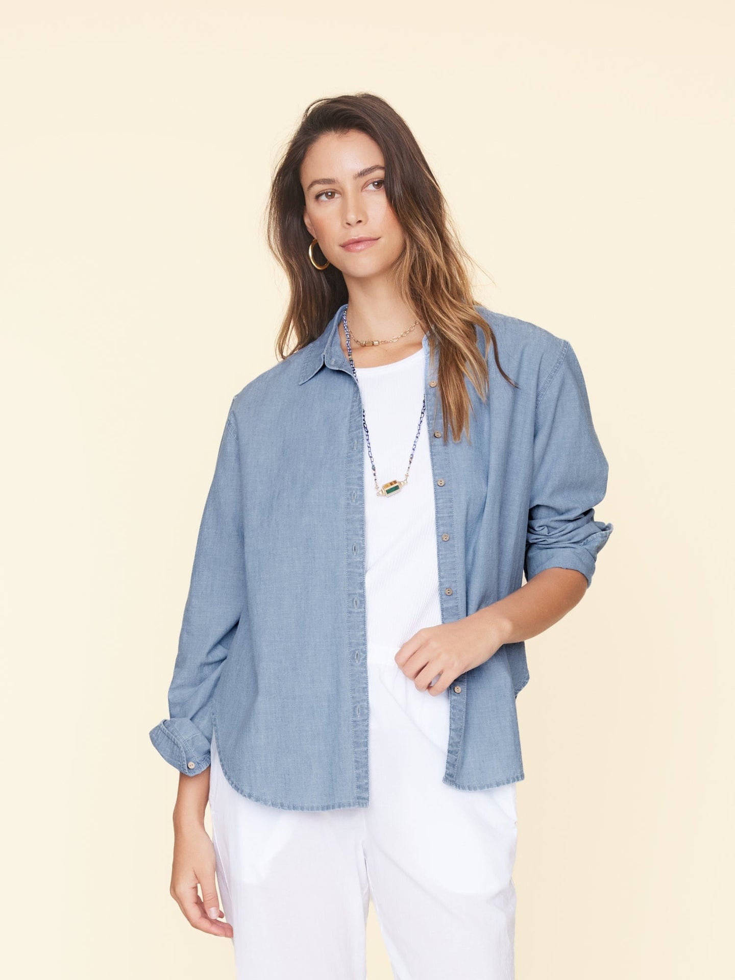 Xirena Shirt Dusty Blue Beau Shirt