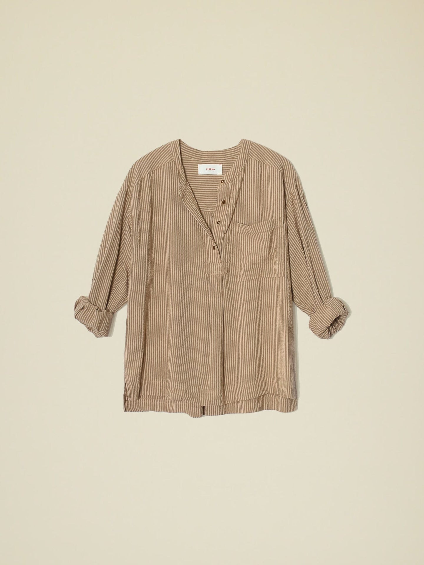 Xirena Shirt Fawn Stripe Makenzie Shirt