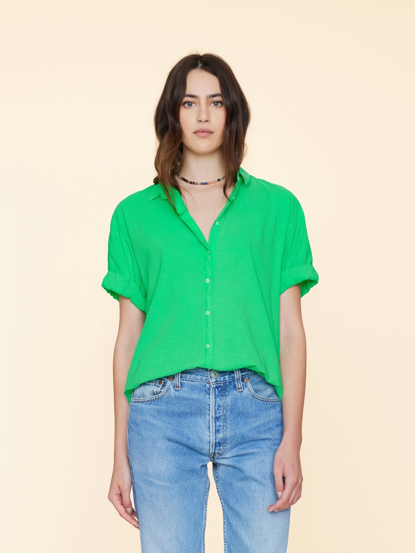 Xirena Shirt Green Glow Channing Shirt