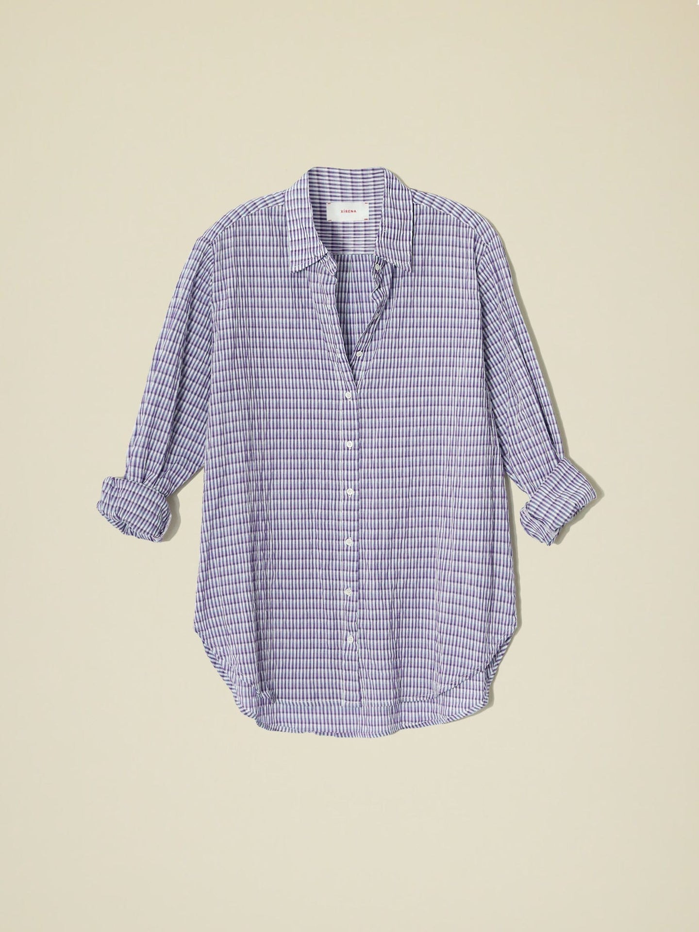 Xirena Shirt Indigo-Go Beau Shirt