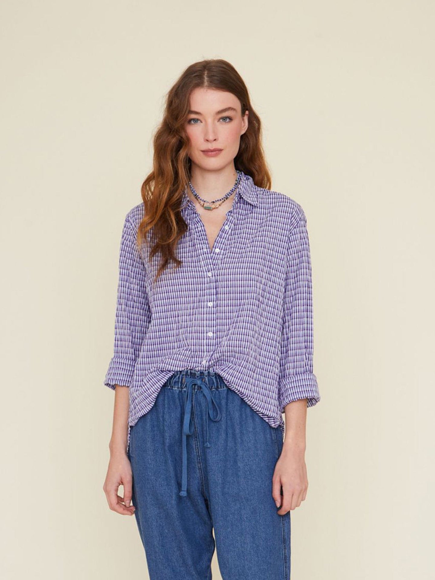 Xirena Shirt Indigo-Go Beau Shirt