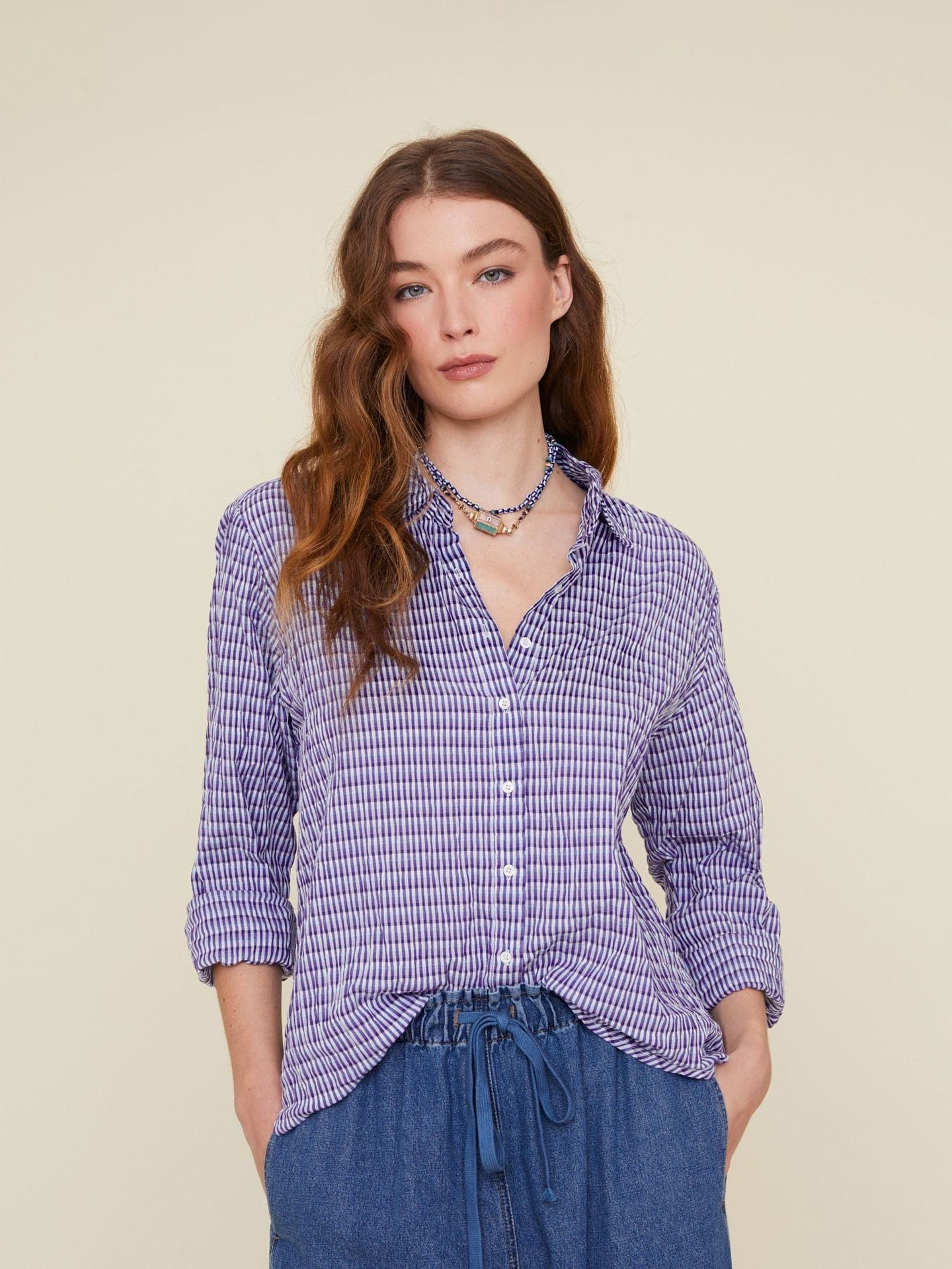 Xirena Shirt Indigo-Go Beau Shirt